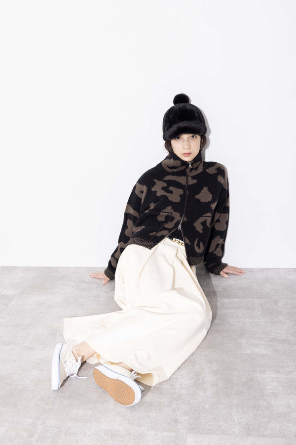 【MARGAUX VINTAGE】ジャガードニットブルゾン/MG KN-25130-A