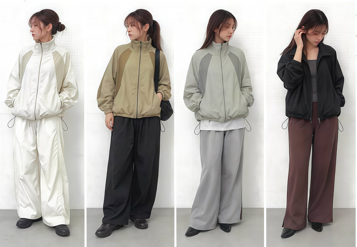 【CLOCHE】シアーメッシュ×ナイロンブルゾン/712-85614