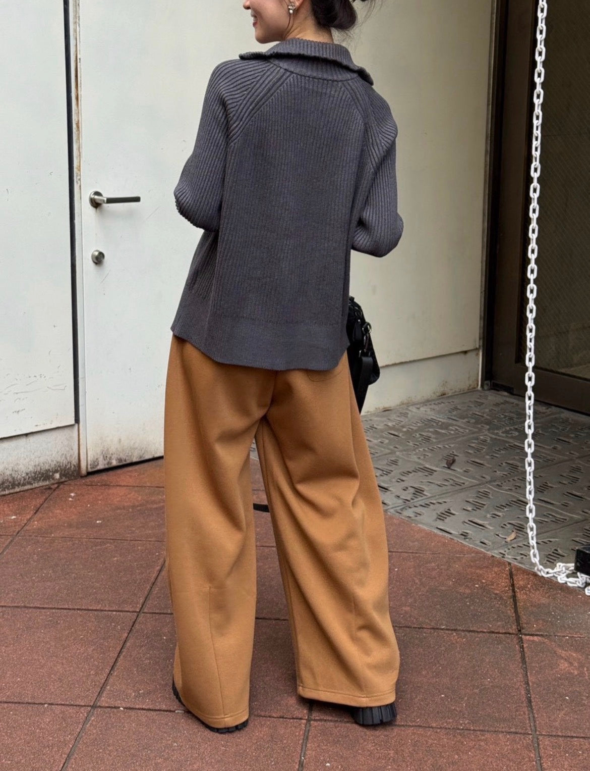 【select】ダブルコードスウェットワイドパンツ/77638