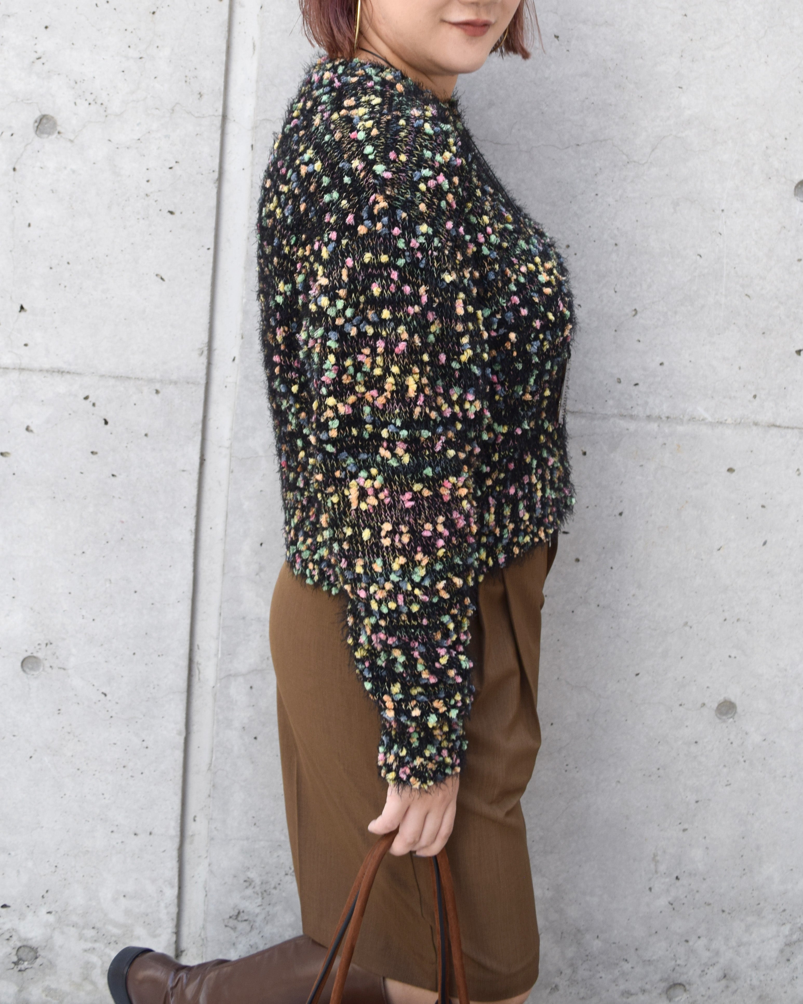 ROSIEE】ぽこぽこヤーンショートニット/R781210