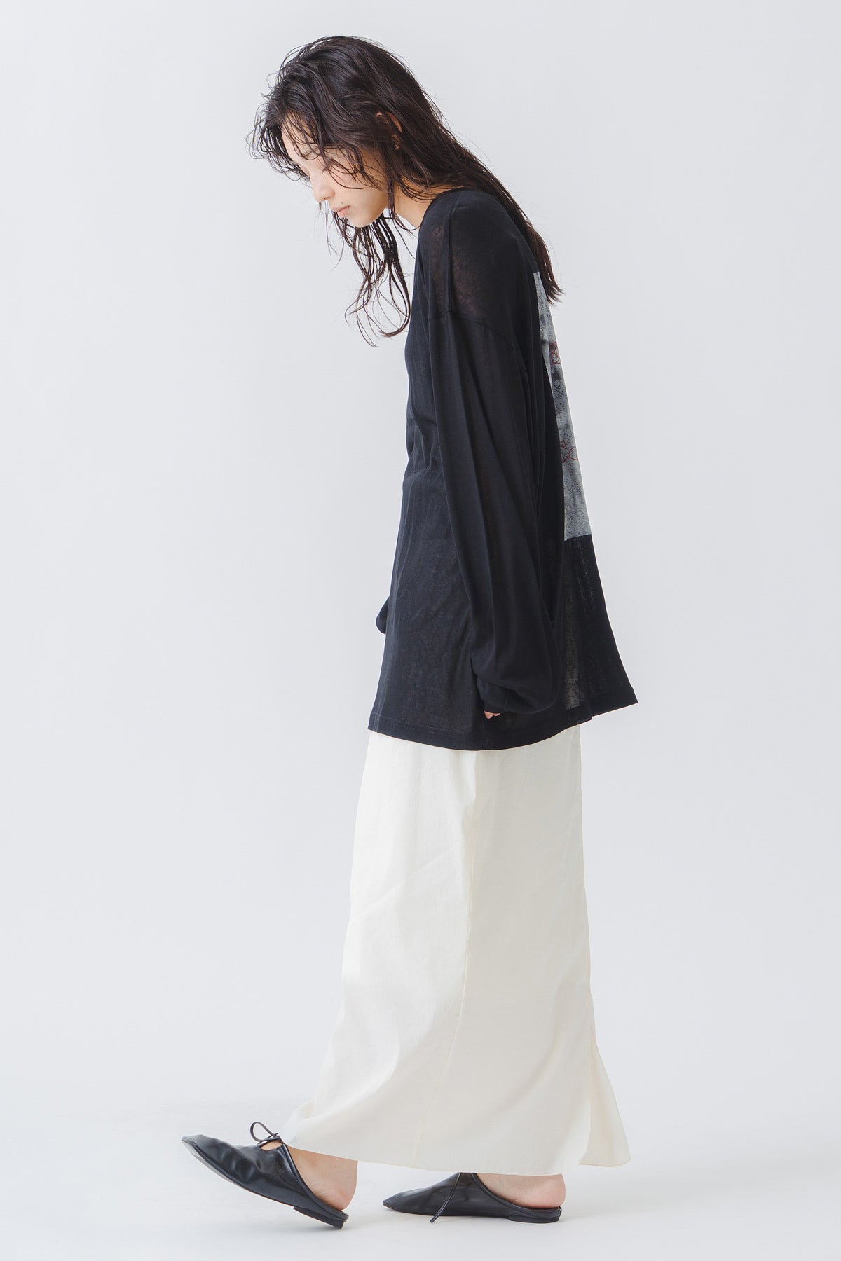 【WHYTO.】2wayシアープリントロングT/WHT27HCS4026
