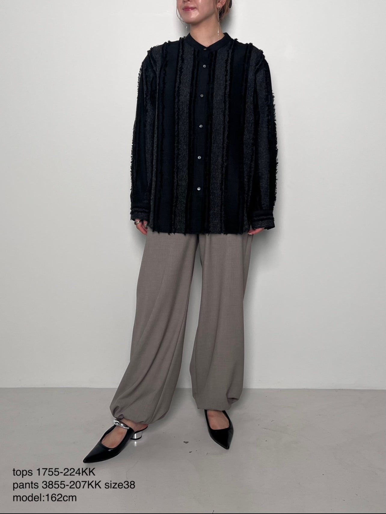 【CHIGNON】ジャガードストライプシャツ/1755-224KK