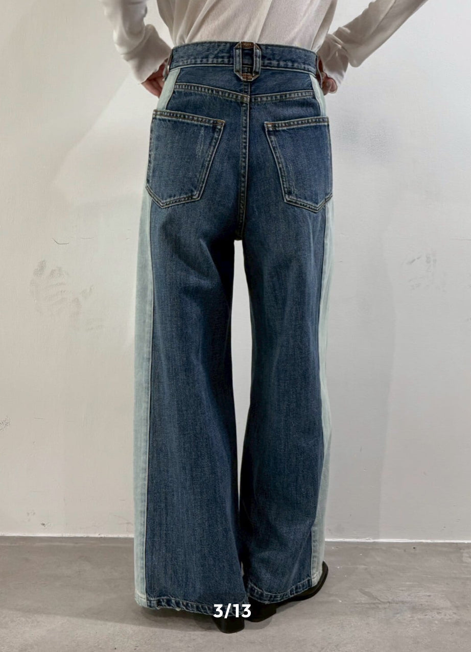 【cafune】サイド配色デニム/535622