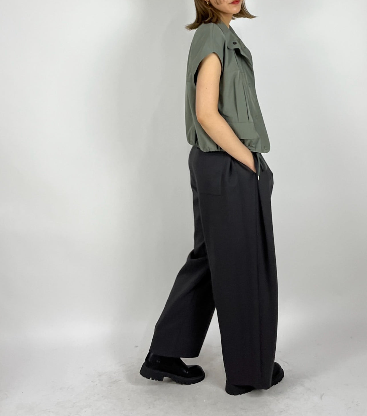 PASSIONE】サイドタックカーブパンツ/536629