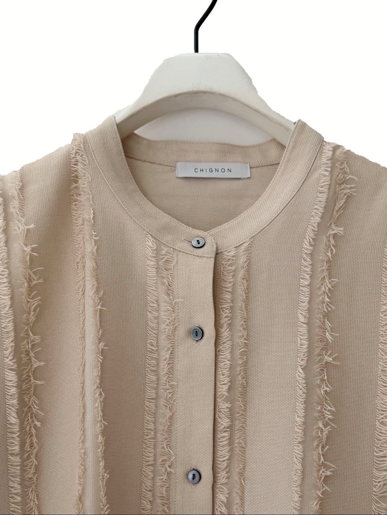 【CHIGNON】ジャガードストライプシャツ/1755-224KK