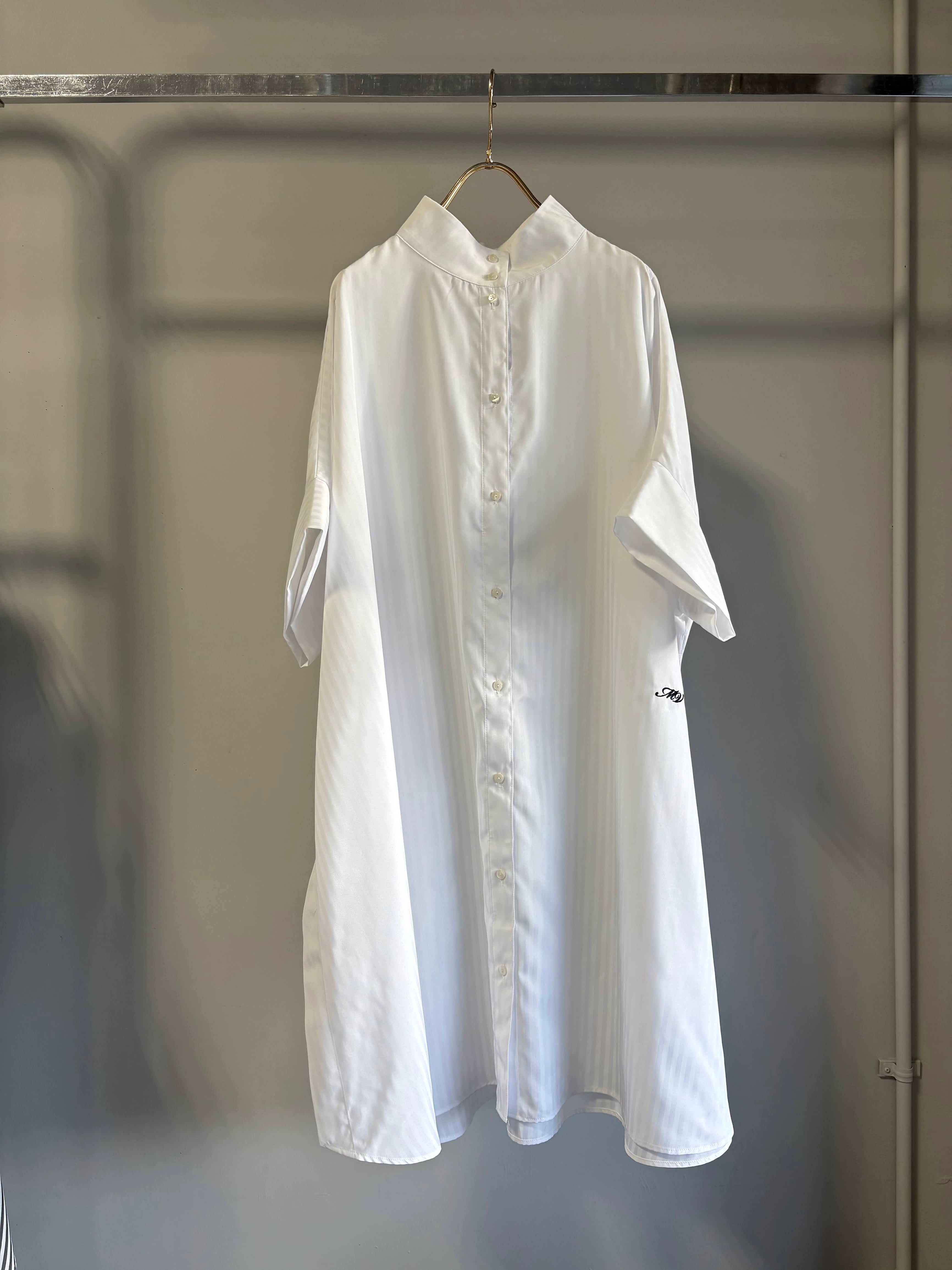 【MARGAUX VINTAGE】オーバースリットストライプシャツ/MG BL-26040-S