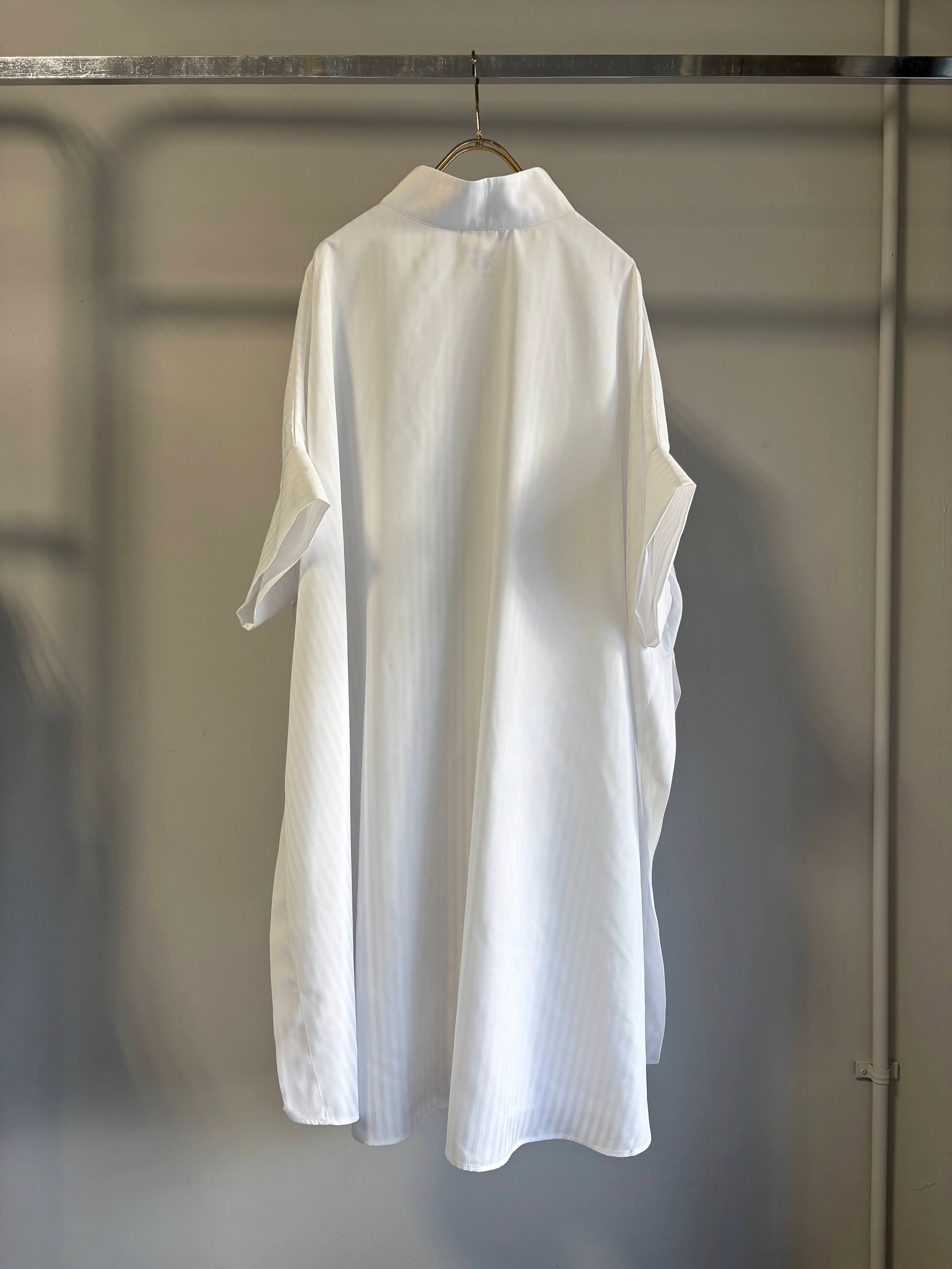 【MARGAUX VINTAGE】オーバースリットストライプシャツ/MG BL-26040-S