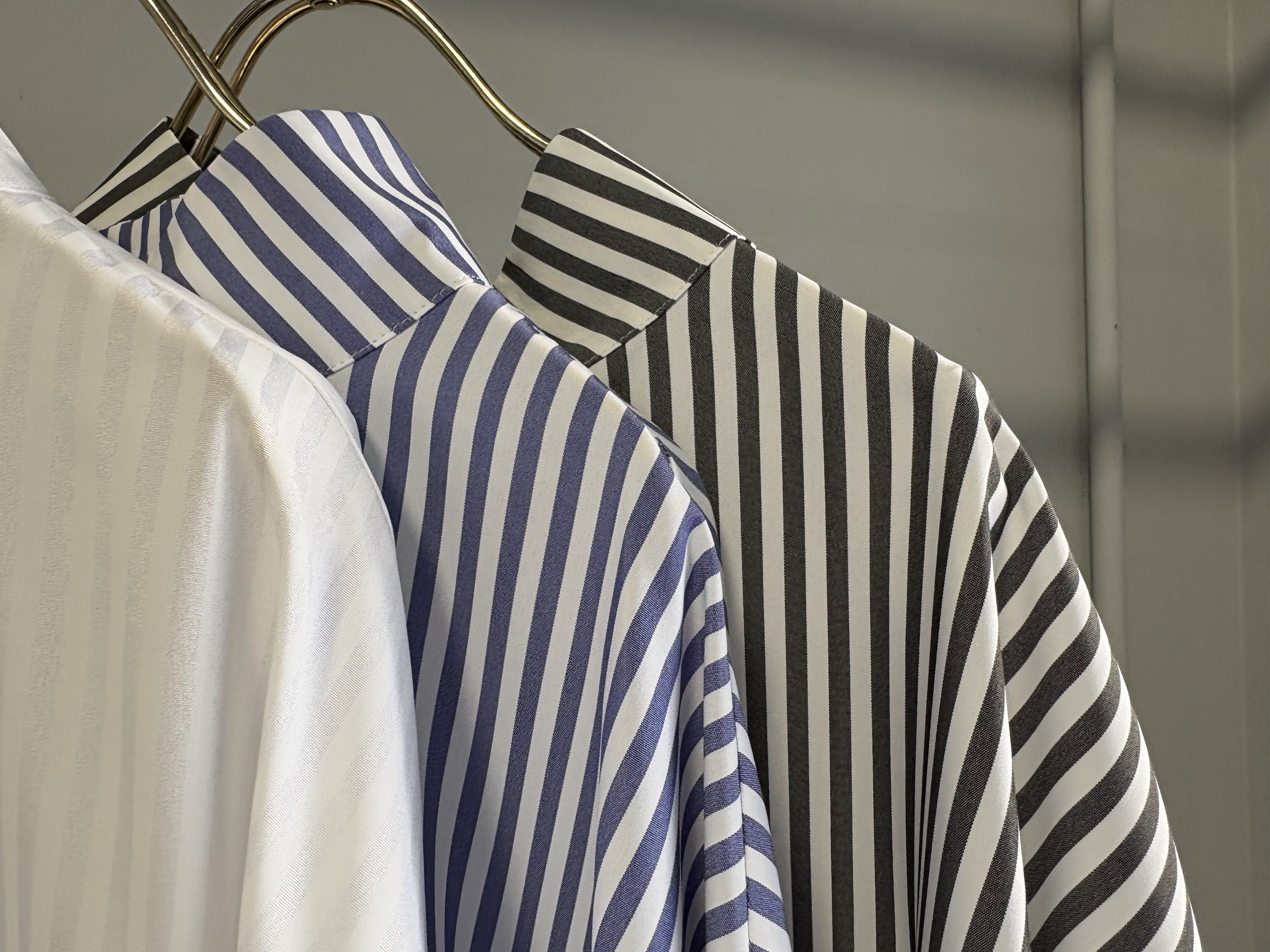 【MARGAUX VINTAGE】オーバースリットストライプシャツ/MG BL-26040-S