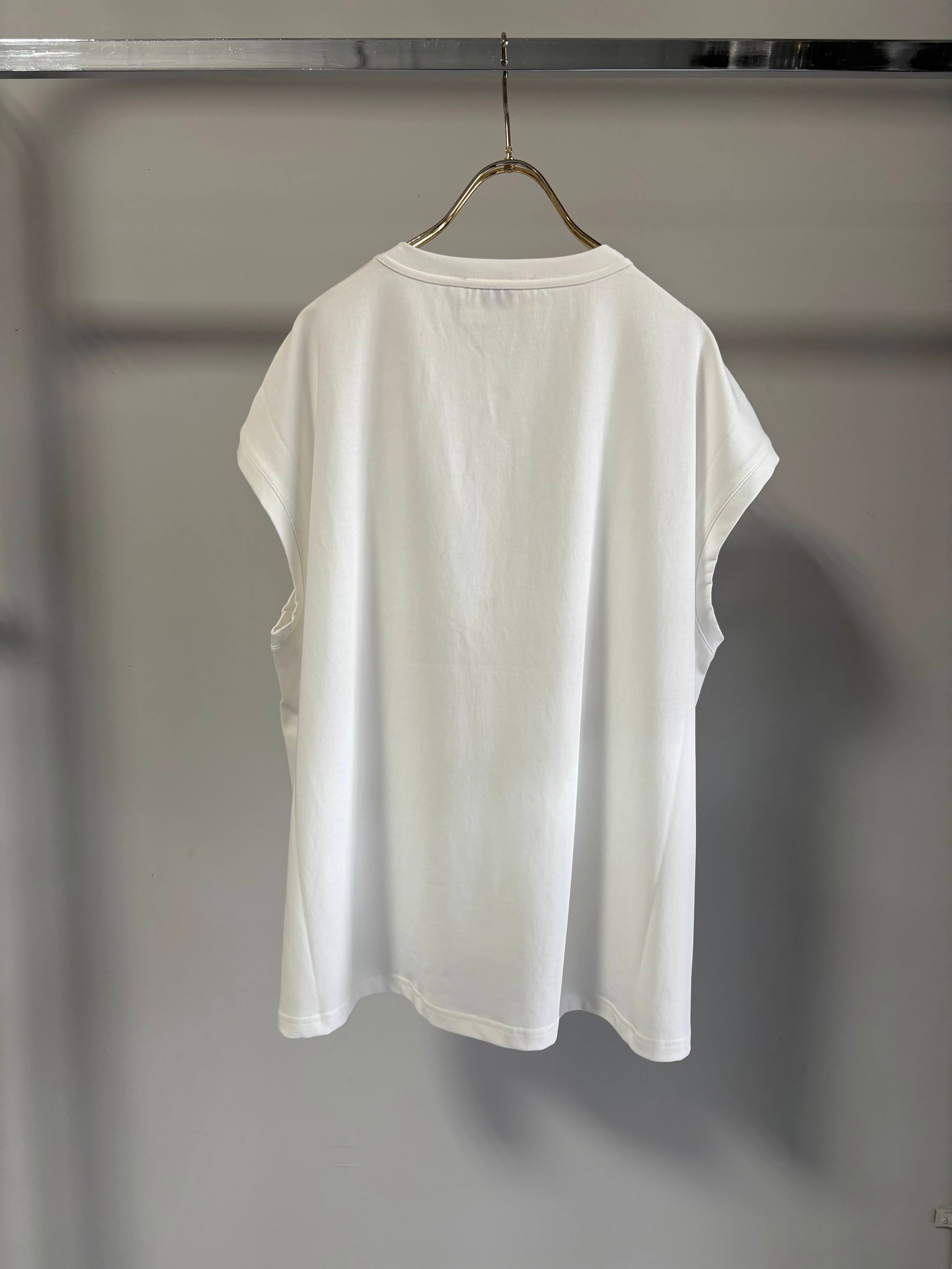 再入荷予約】【MARGAUX VINTAGE】転写プリントノースリーブTEE/MG CT
