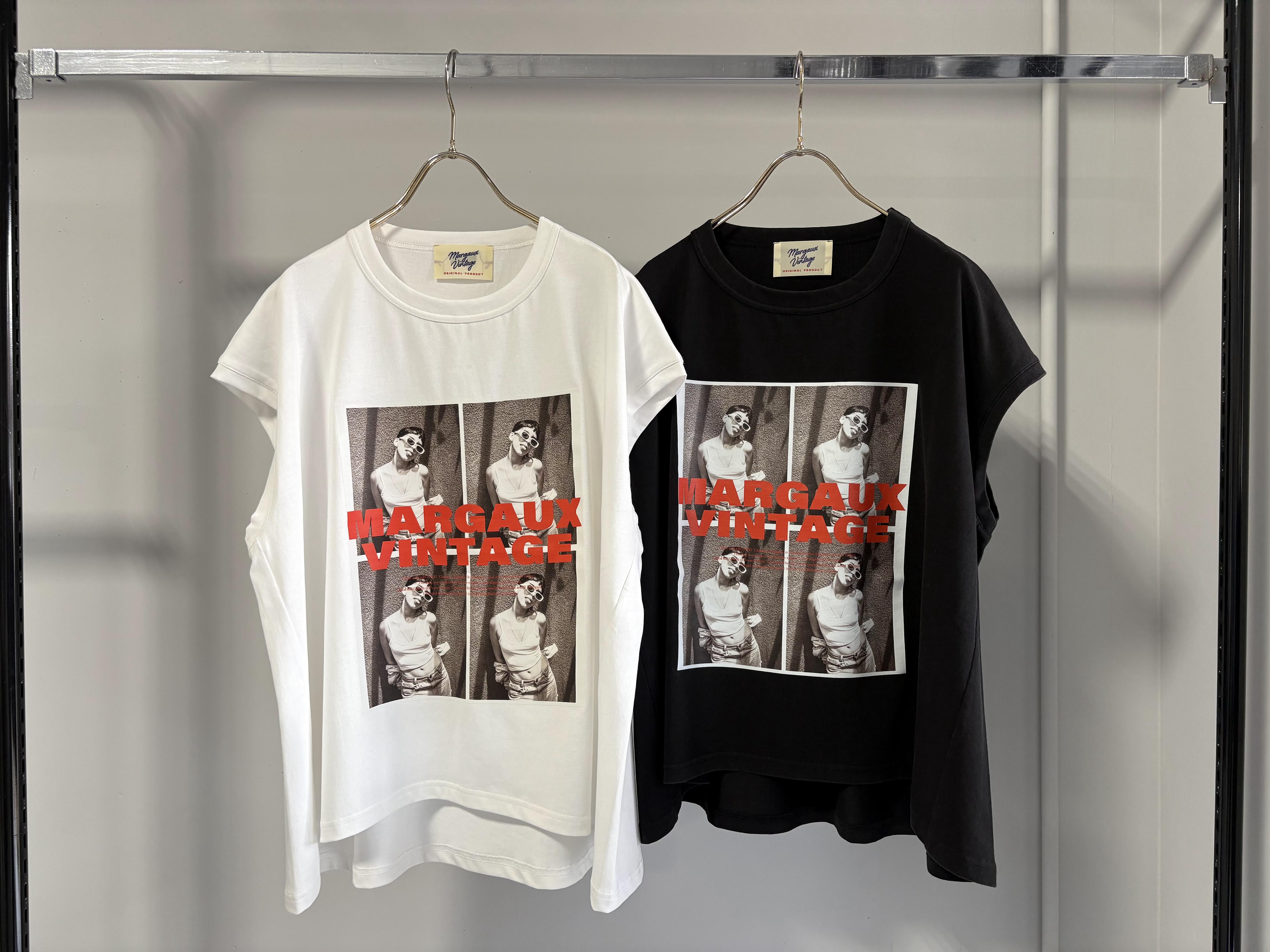 再入荷予約】【MARGAUX VINTAGE】転写プリントノースリーブTEE/MG CT