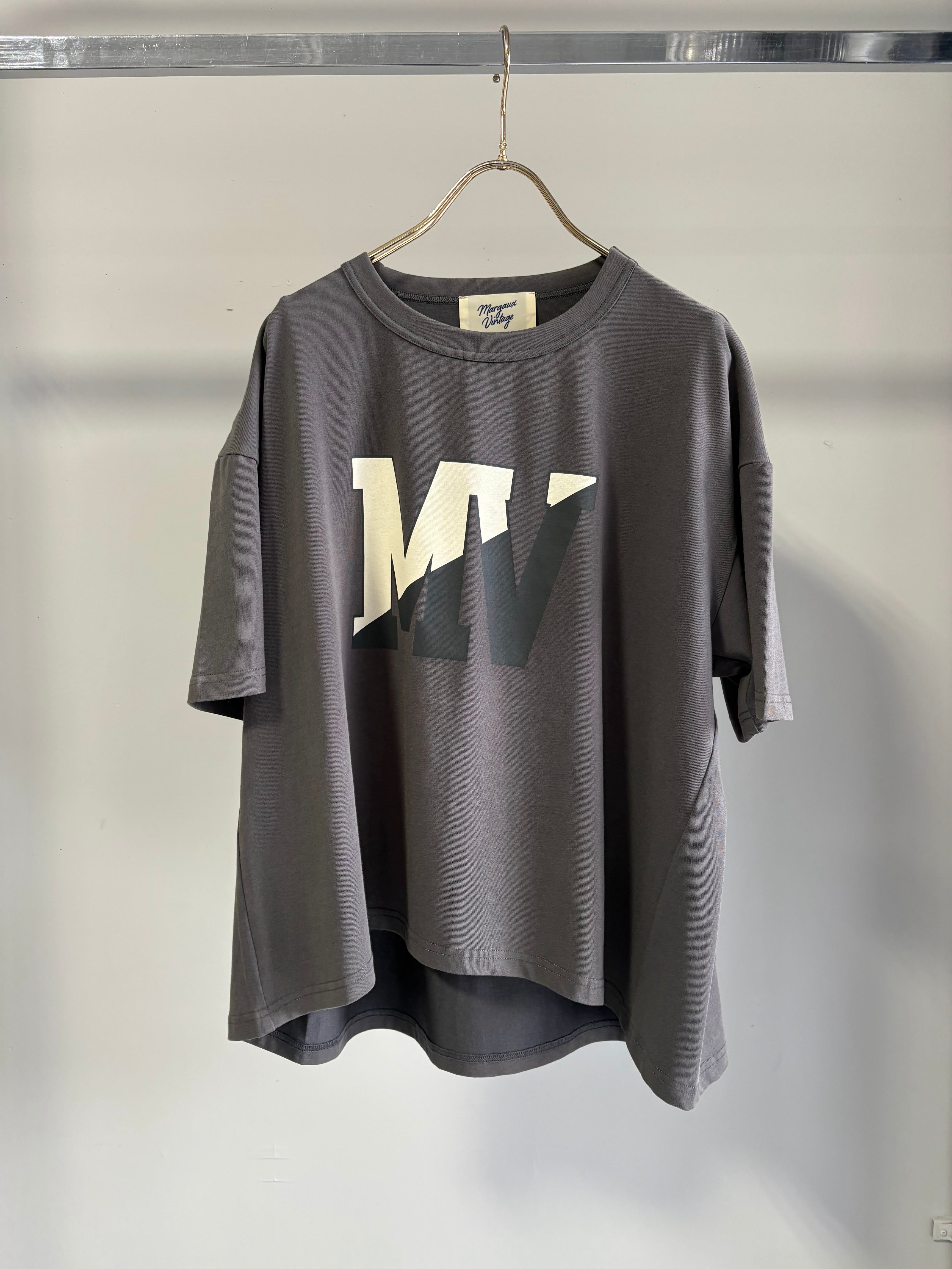 【MARGAUX VINTAGE】MVオフ/チャコールロゴTEE/MG CT-26071-S