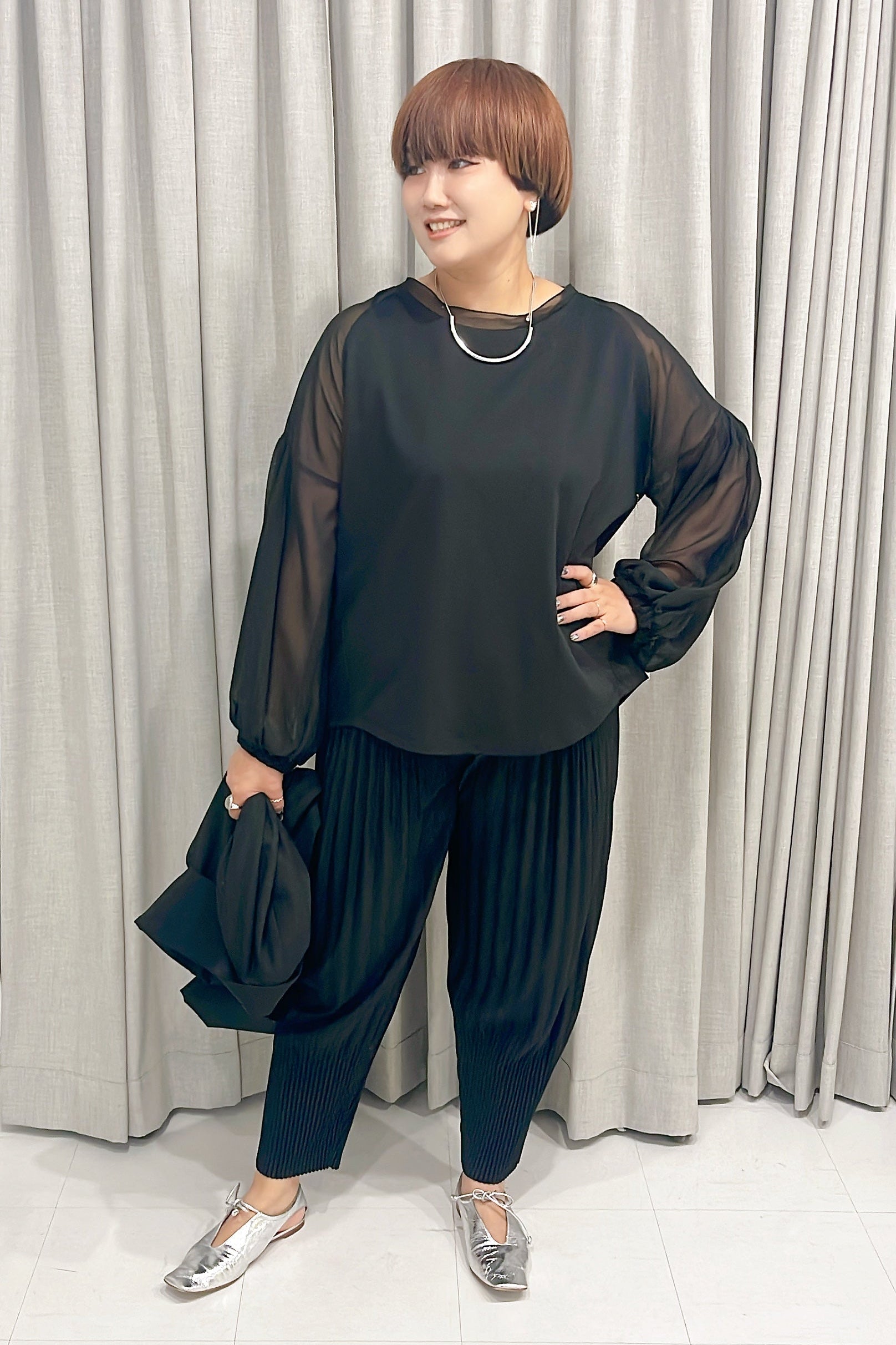 【ayane】シフォンスリーブプルオーバー/816340