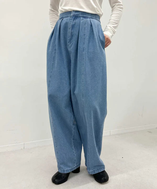 【HERENCIA】デニムタックパンツ/H826108