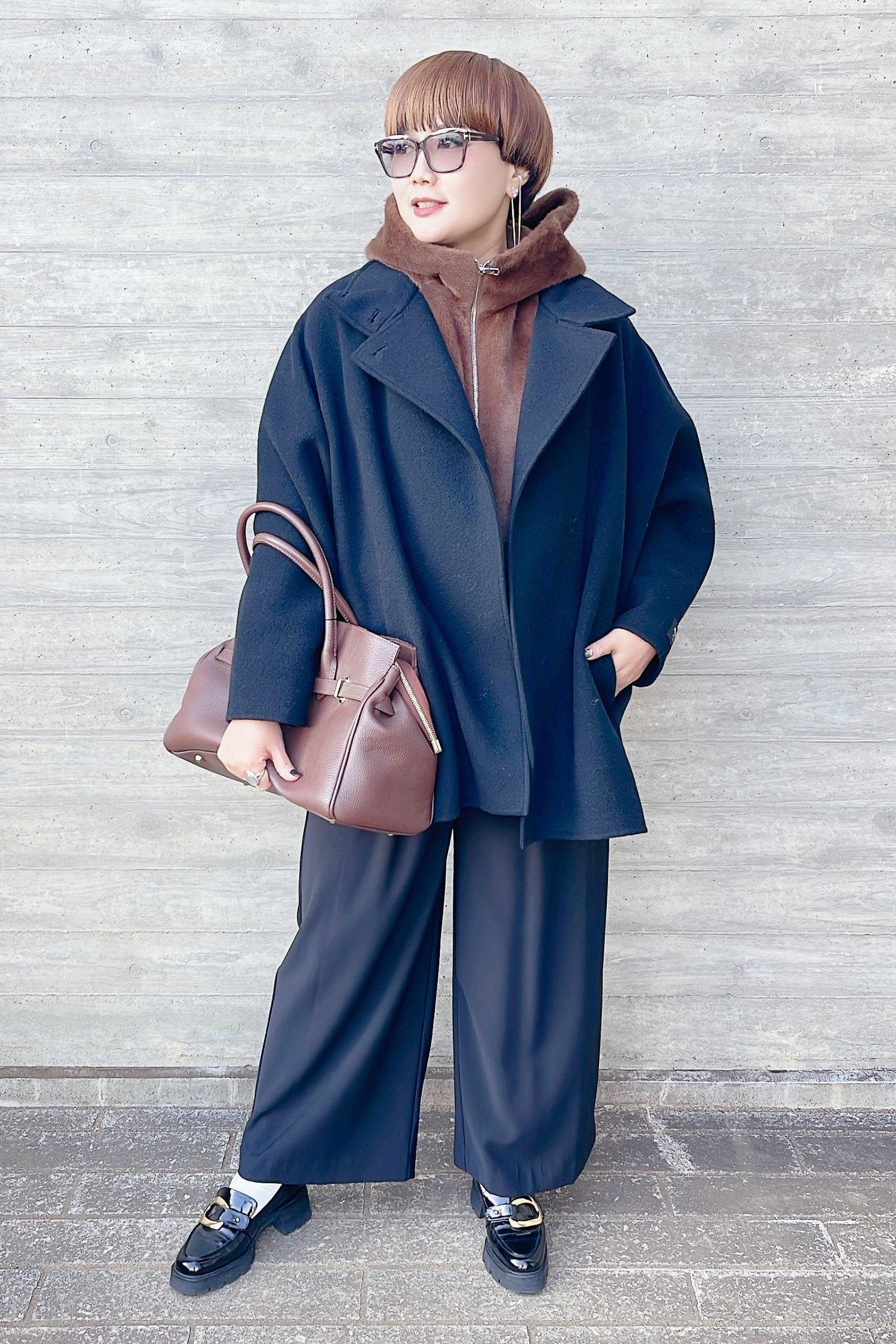 【Dignite Collier】ダブルフェイスドルマンコート/80256203