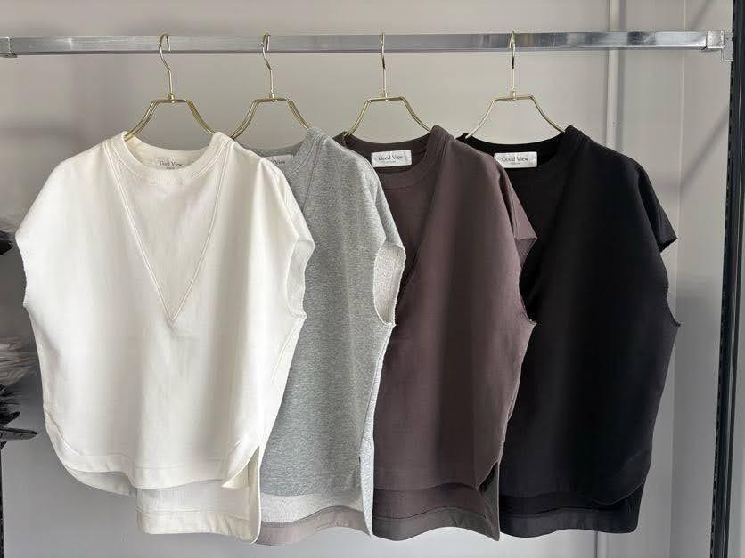 【GOOD VIEW DESIGN】Vガゼット裏毛ノースリーブ/GVD CT-26028