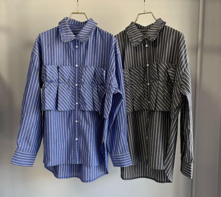 【GOOD VIEW DESIGN】フリルシャツ/GVD BL-26036