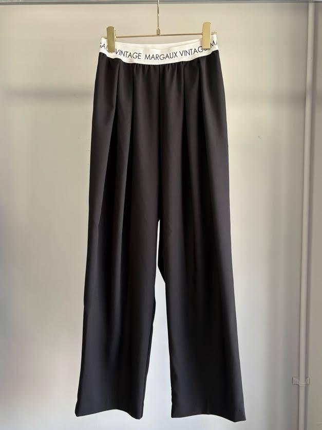【MARGAUX VINTAGE】ロゴウエストタックパンツ/MG PT-26089-A
