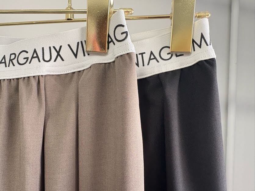 【MARGAUX VINTAGE】ロゴウエストタックパンツ/MG PT-26089-A