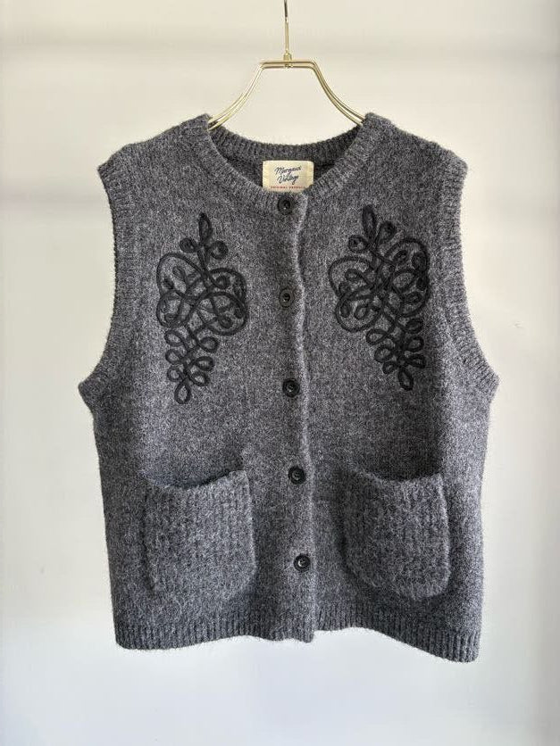 【MARGAUX VINTAGE】コード刺繡ベスト/MG JK-26082-A