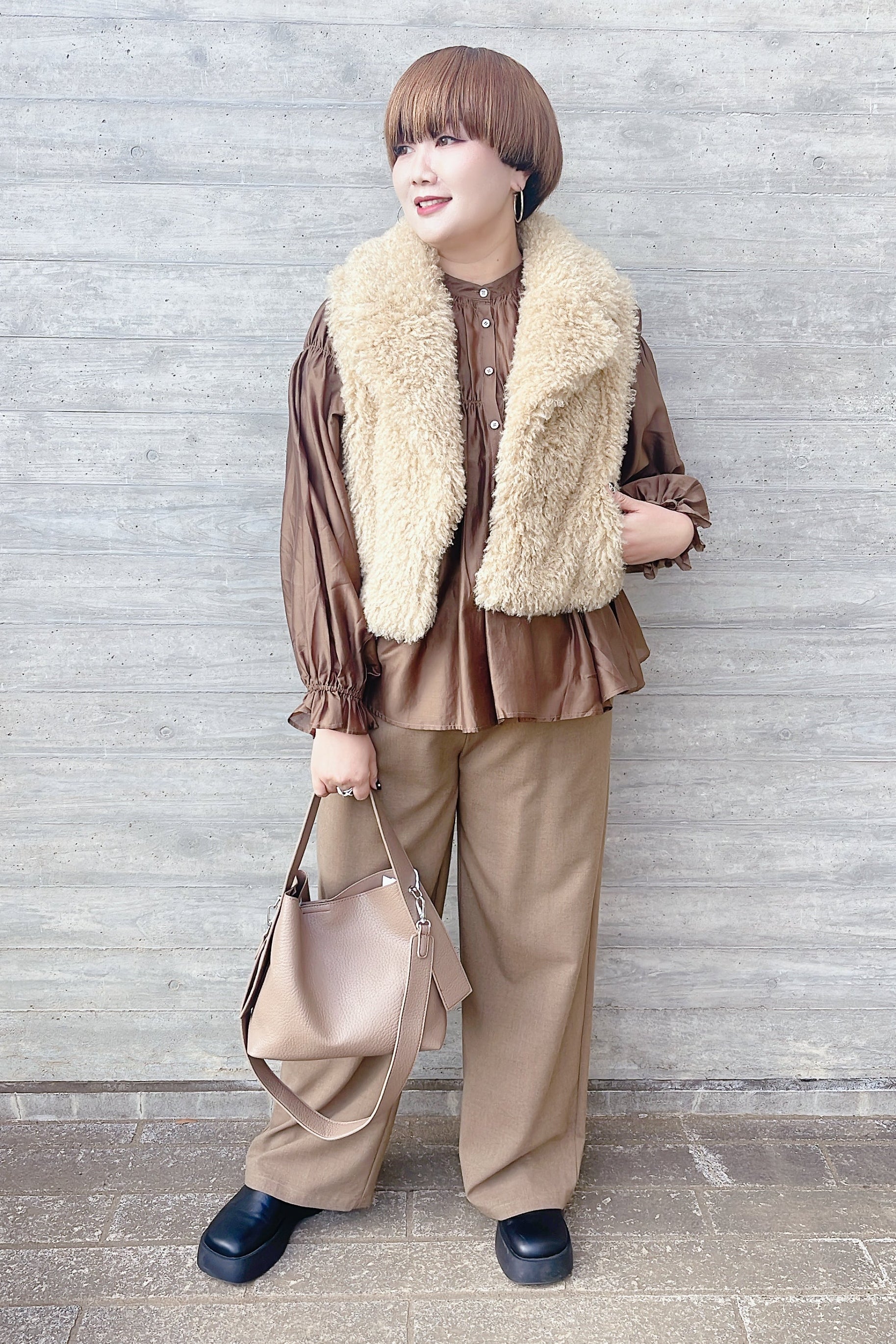 【SUGAR ROSE】ダブルウエストドロストワイドパンツ/ 243753