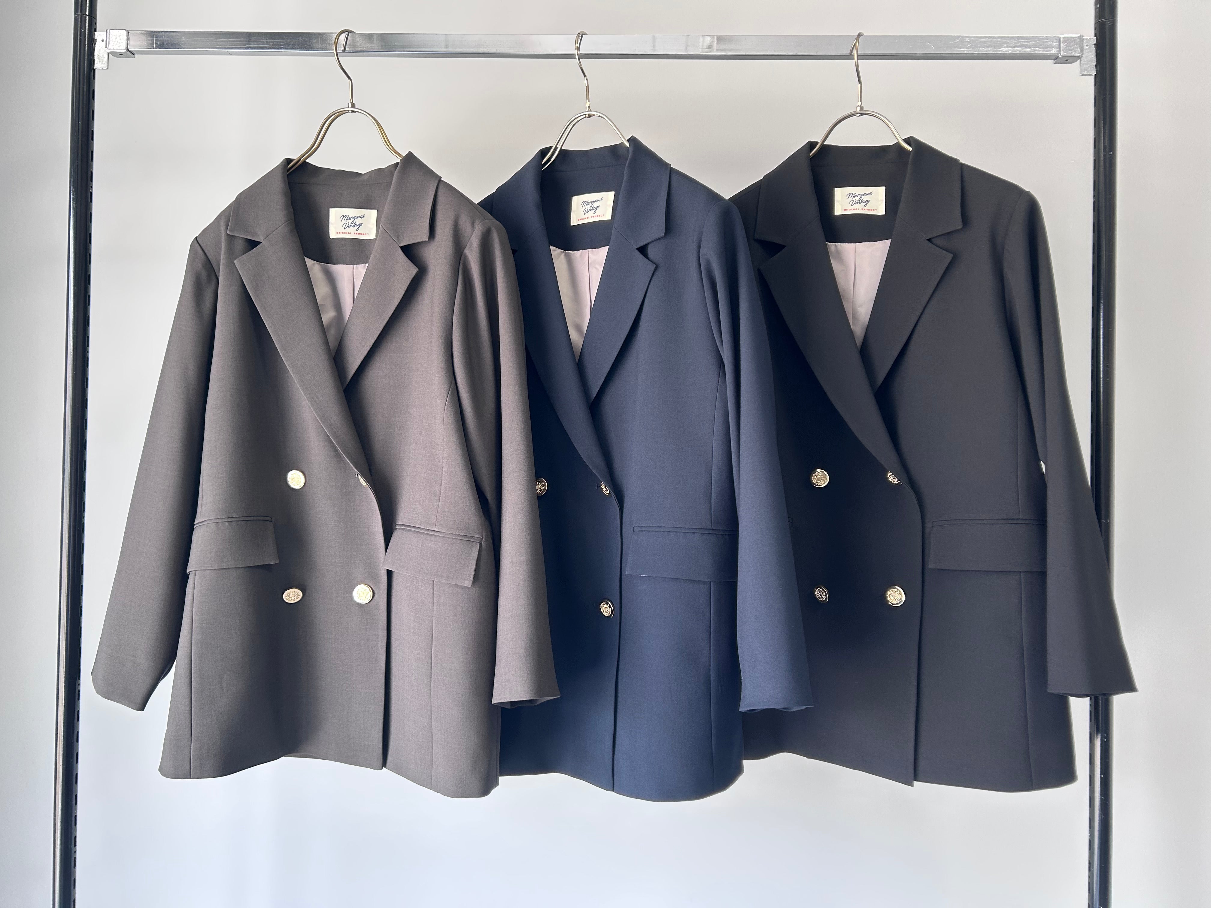 【MARGAUX VINTAGE】ショルダーパッドダブルブレストジャケット/MG JK-25074-A