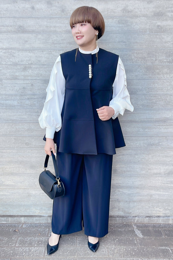 【anana】ボンディングペプラムジレ /a66-005