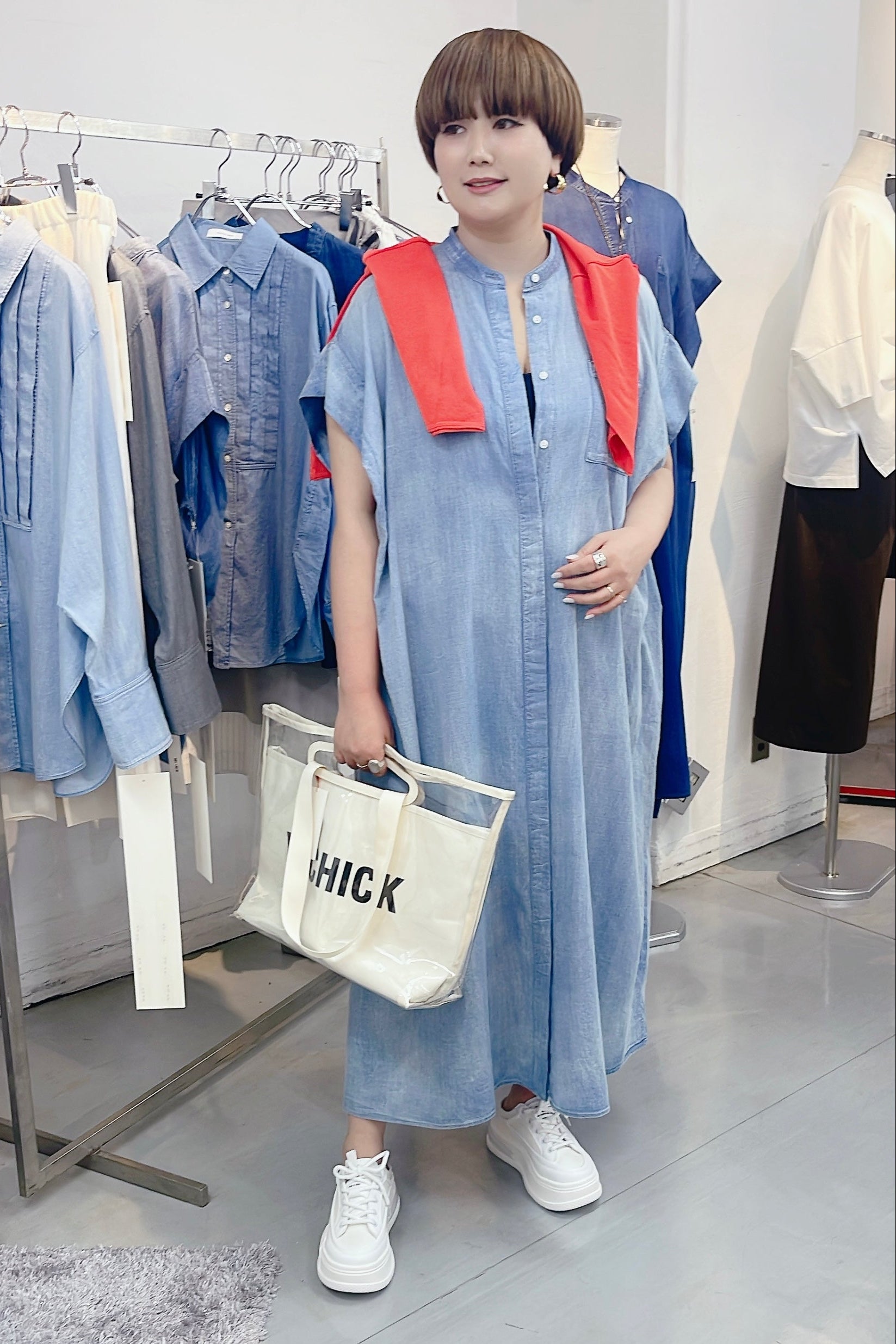 【PASSIONE】シアーデニムワンピース/26104