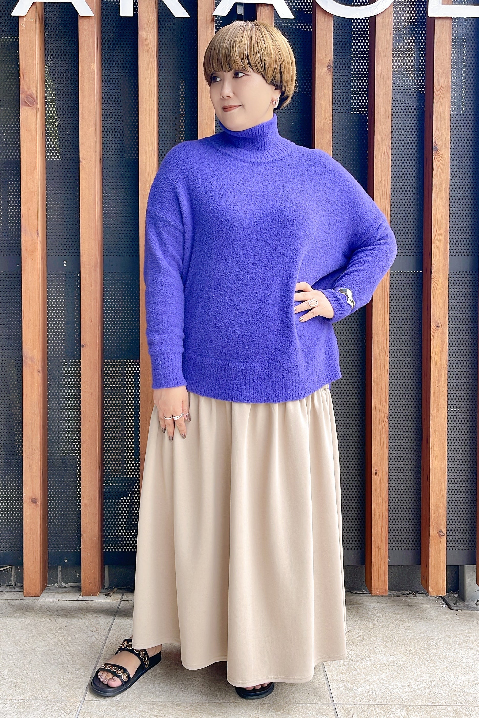 【MARGAUX VINTAGE】ロゴウエストギャザースカート/MG SK-26142-A