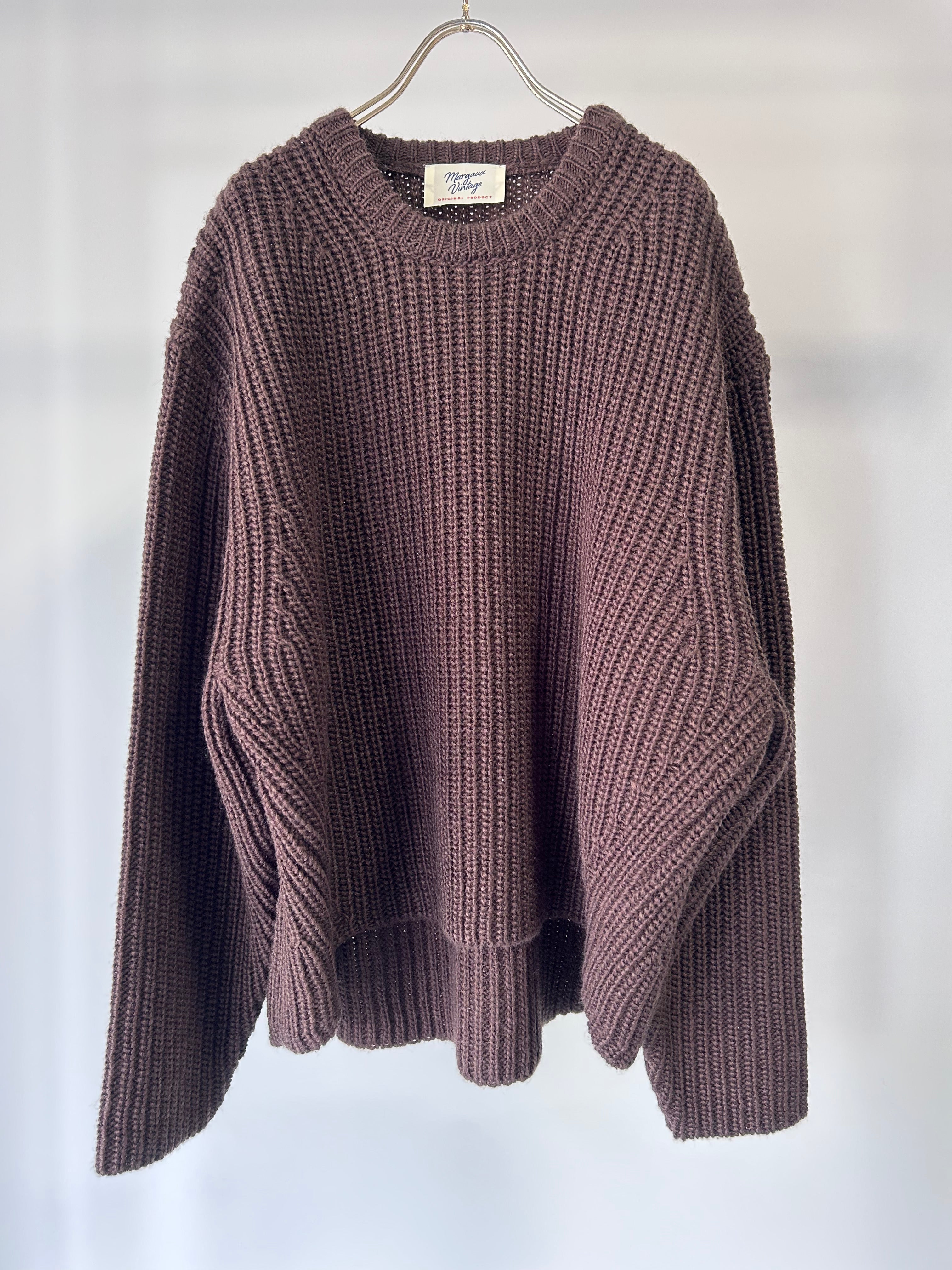【MARGAUX VINTAGE】片畦ニットプルオーバー/MG KN-25133-A