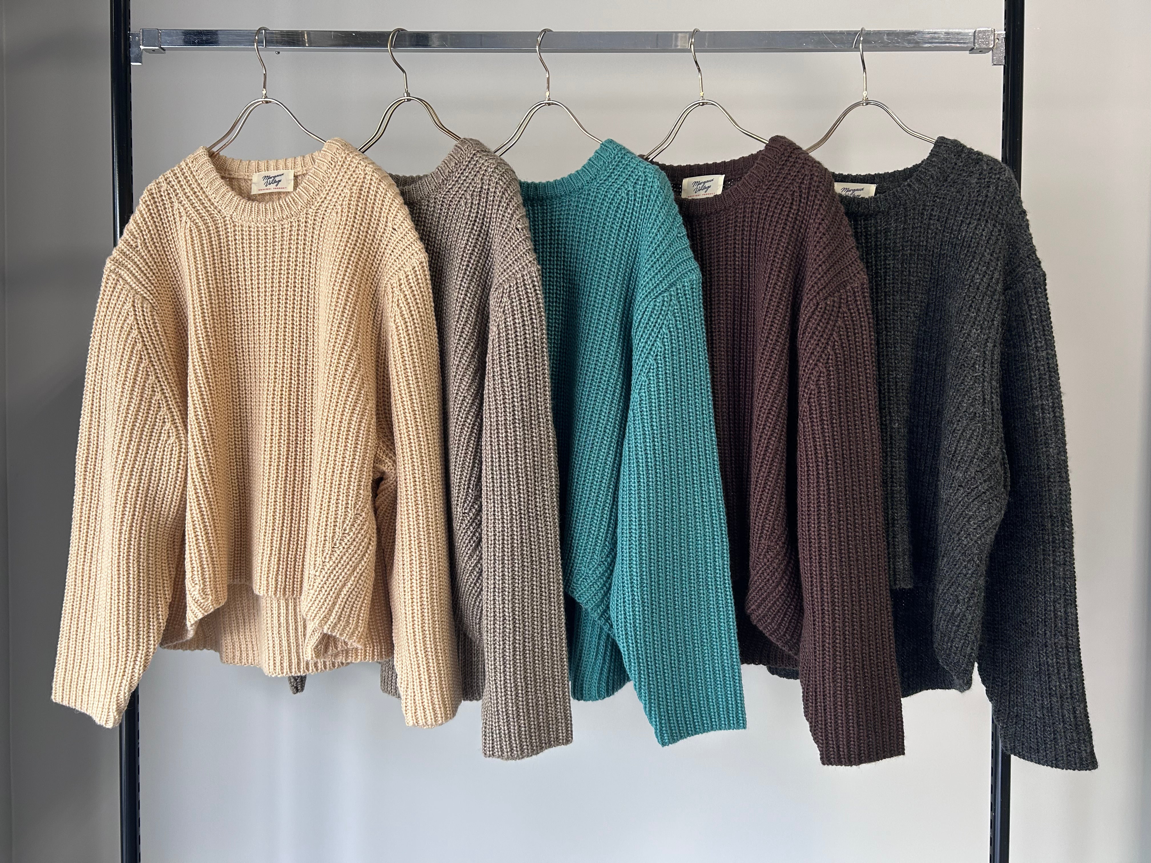 【MARGAUX VINTAGE】片畦ニットプルオーバー/MG KN-25133-A