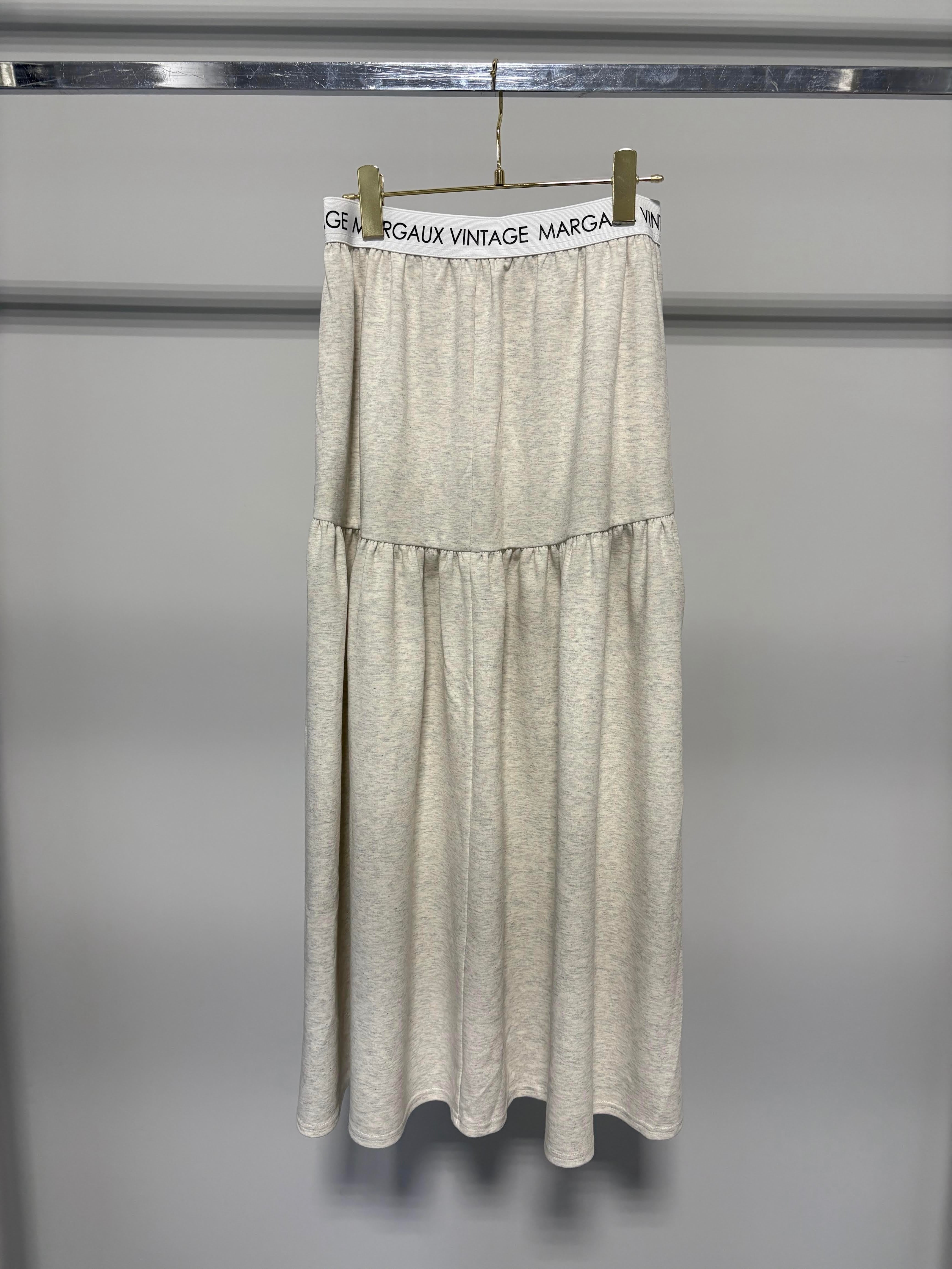 【MARGAUX VINTAGE】ロゴウエストギャザースカート/MG SK-26142-A