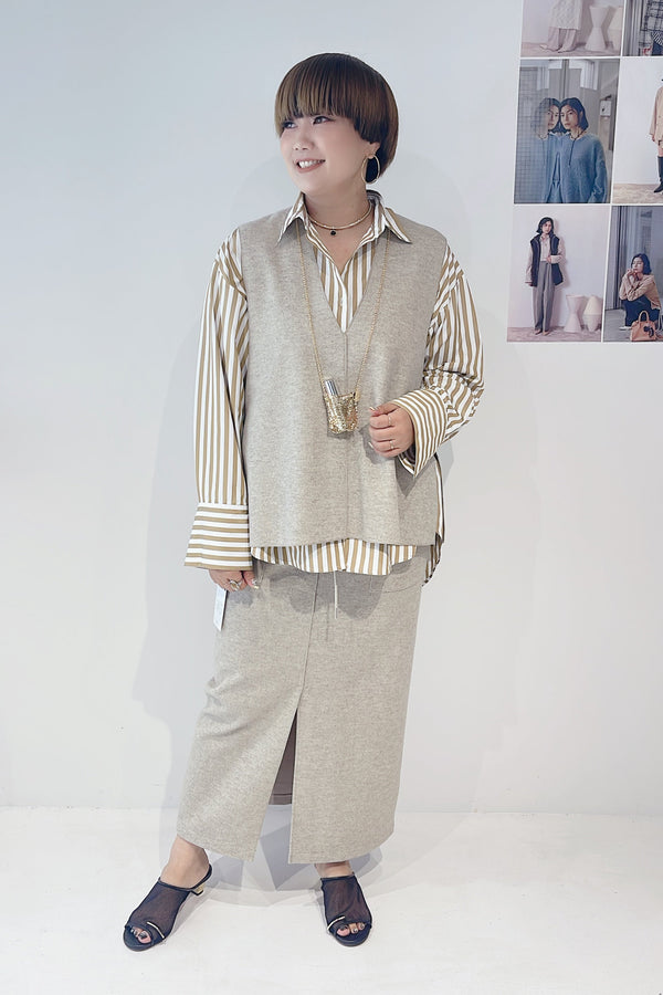 【CHIGNON】Wフェイスジャージジレ/1855-203KK