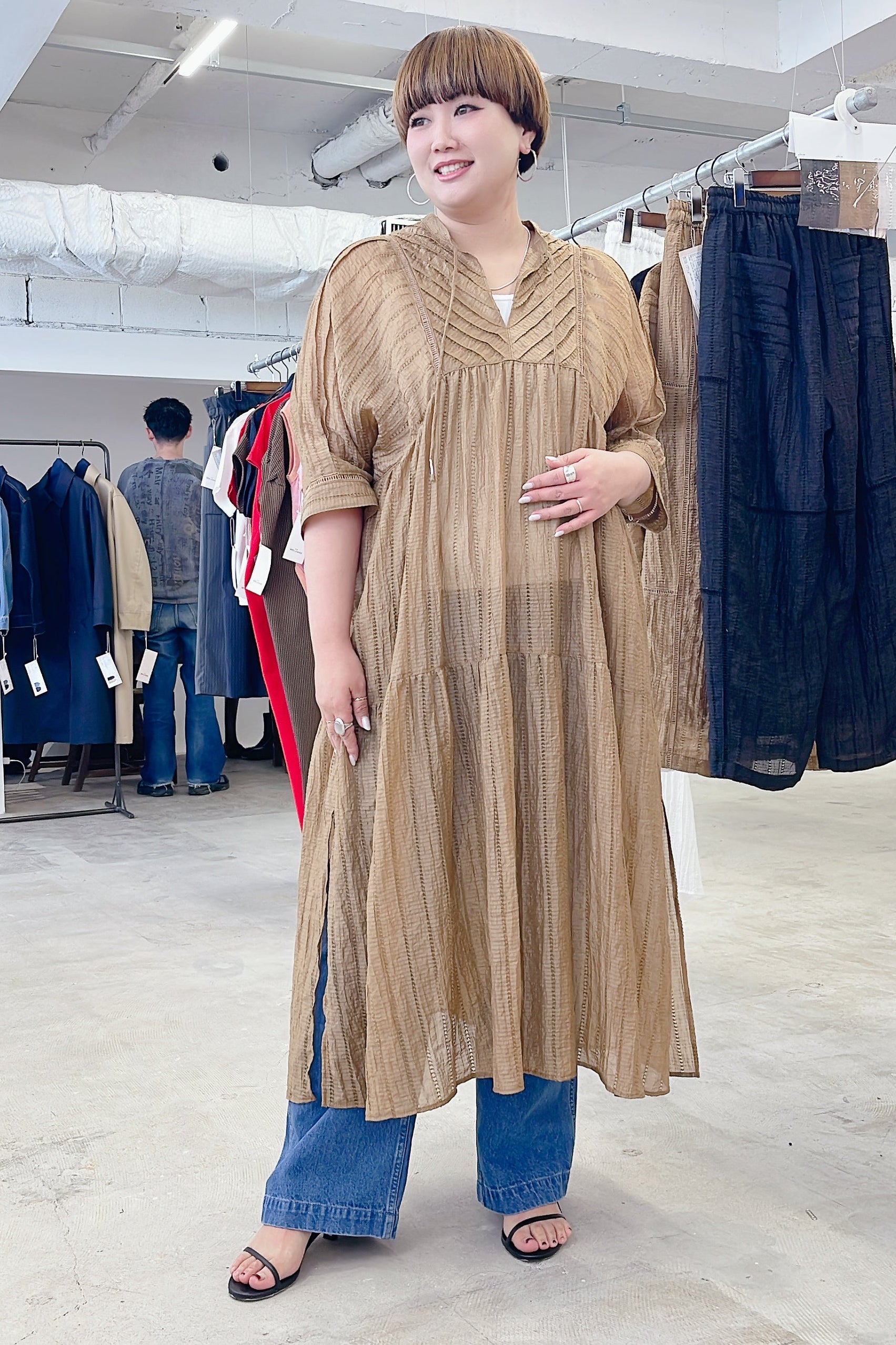 【LE MÉLANGE】デッキパンツ風デニムパンツ/8623503