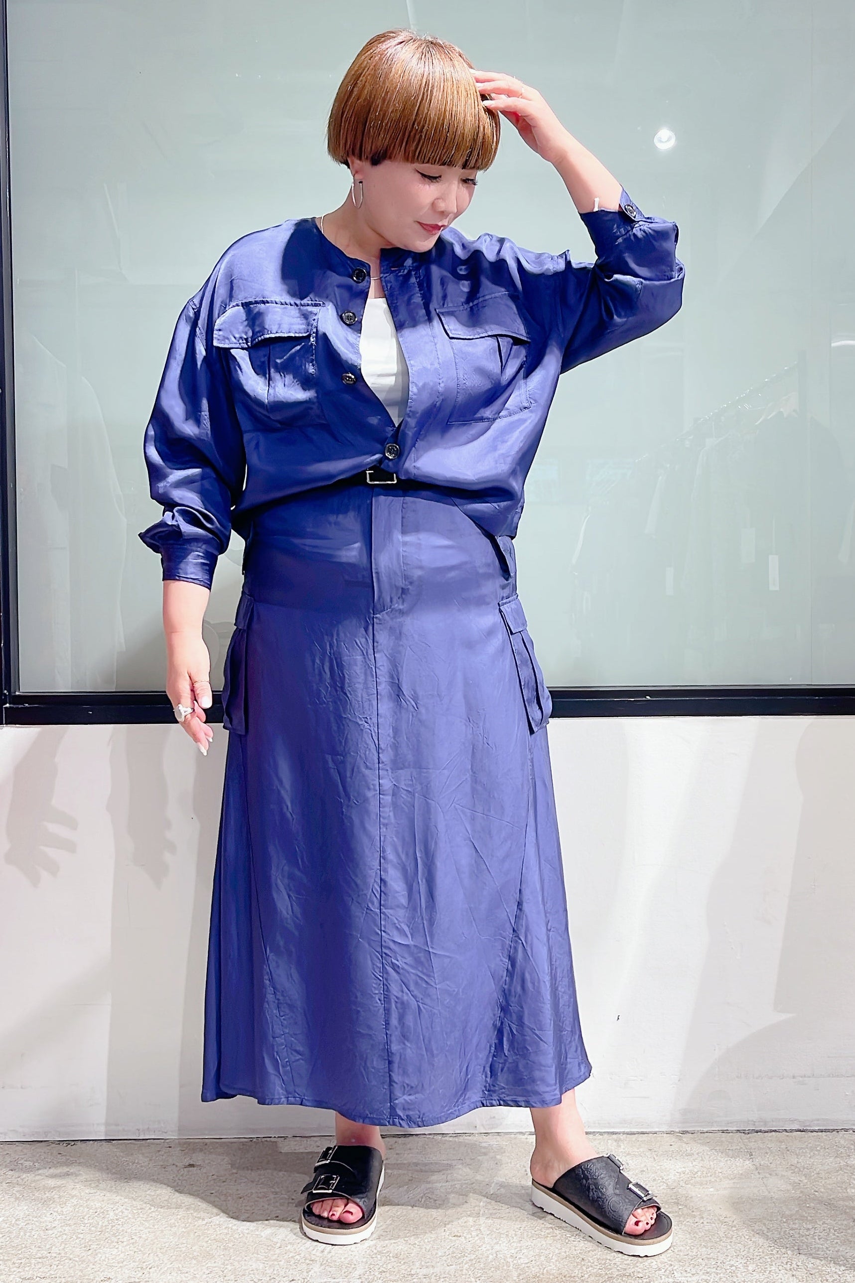 【WYTE】ペイズリーエンボスアイビーストライプベルト/11-90391