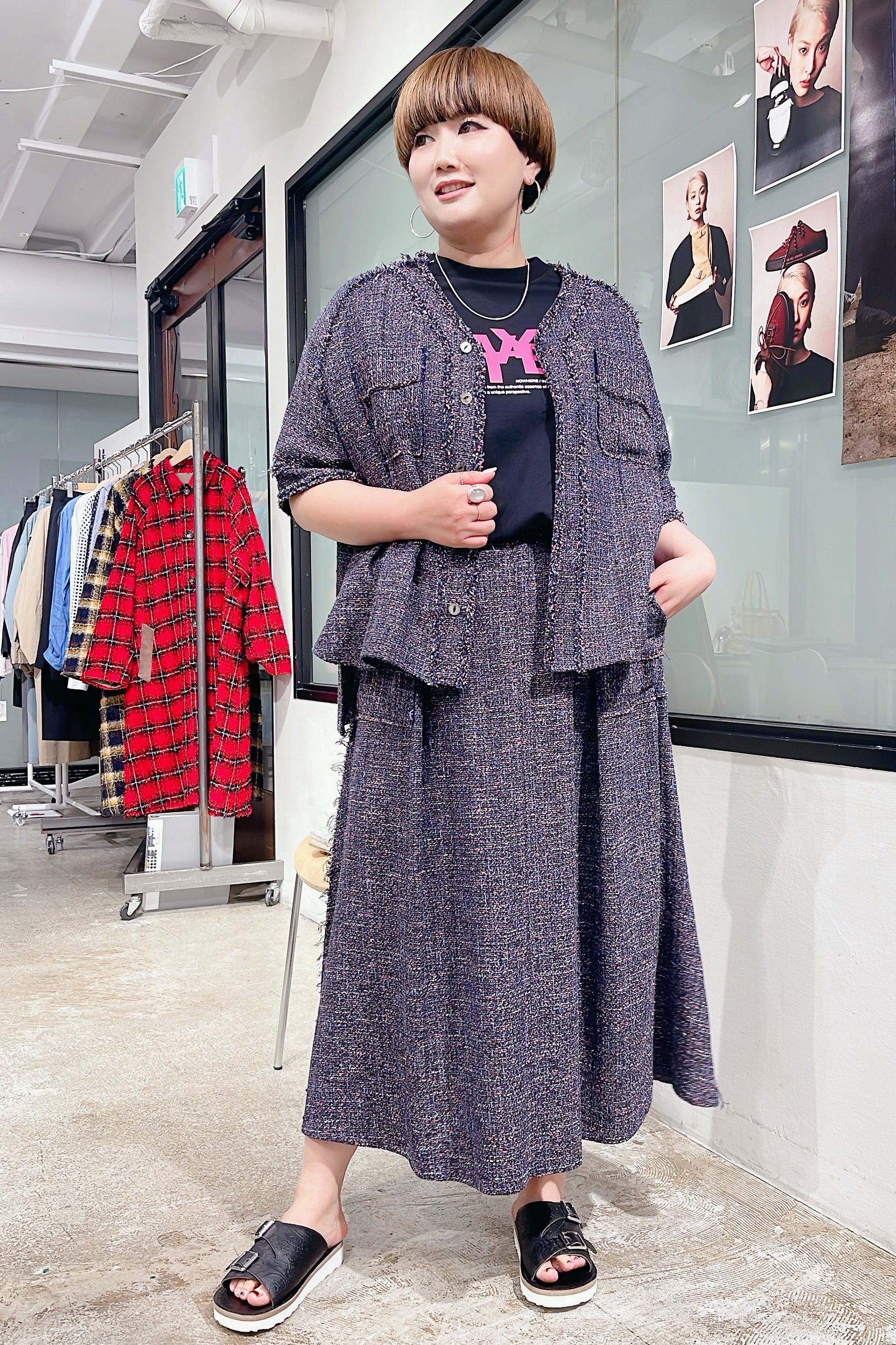 【WYTE】クラフトファンシーツイードベースボールトップ/11-11820