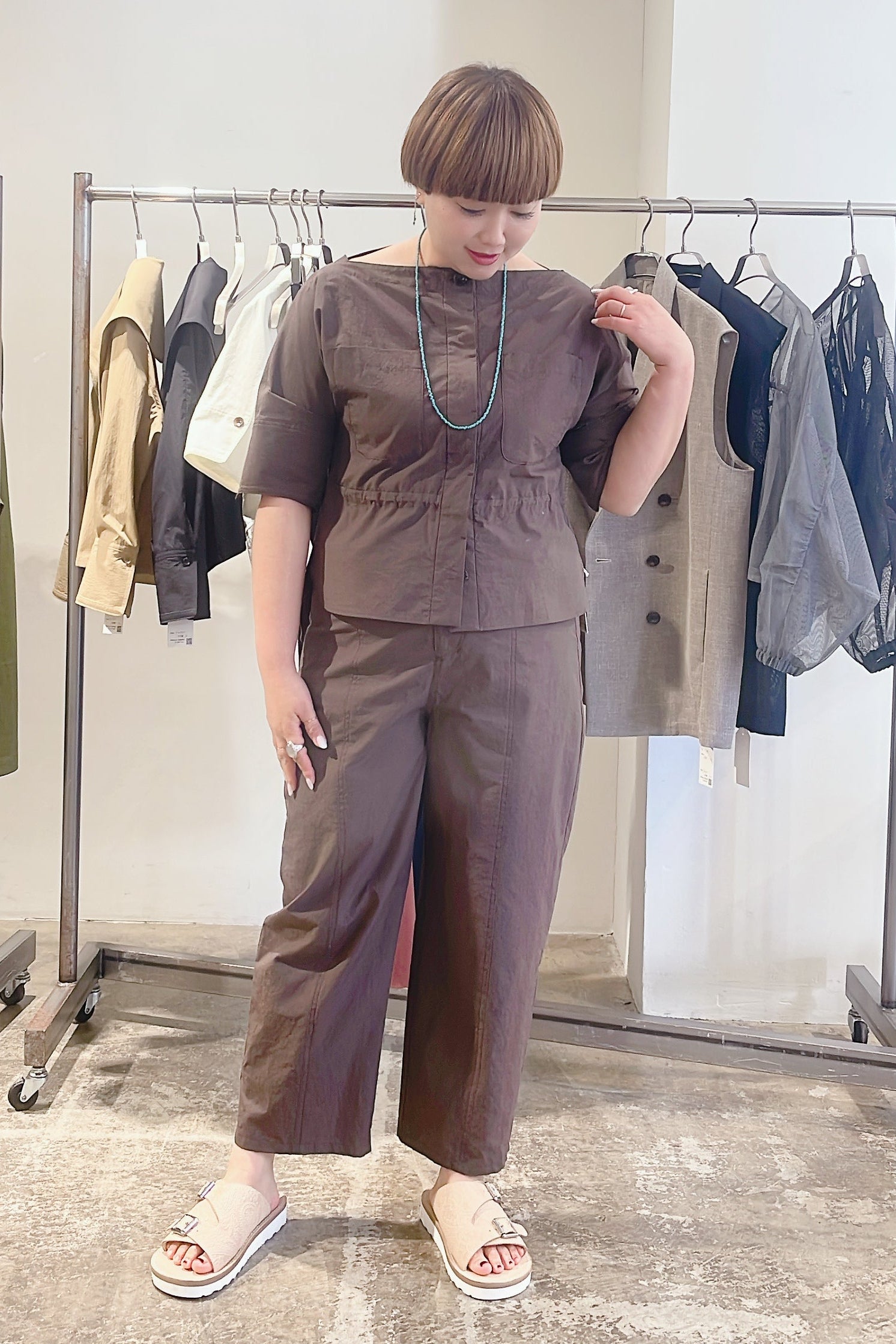 【STELLA CIFFON】ナチュラルストーンロングネックレス/AST2-25N06