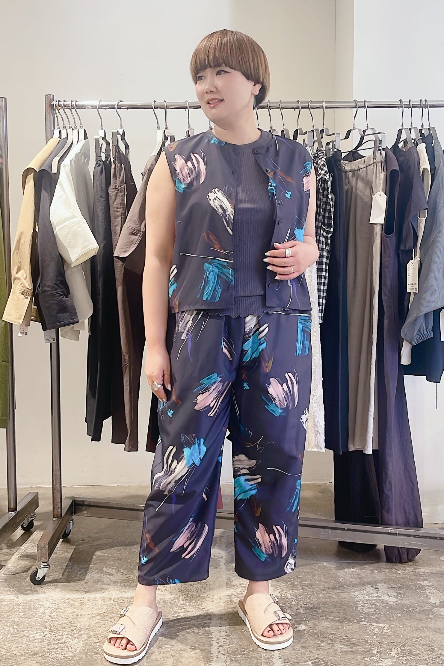 【STELLA CIFFON】ライフニューカラープリントトップ/ST2-25401C