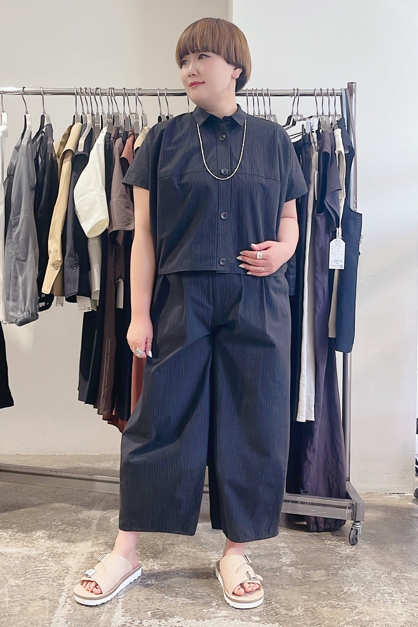 【STELLA CIFFON】ナチュラルリップルボイルボリュームトップ/ST2-26406