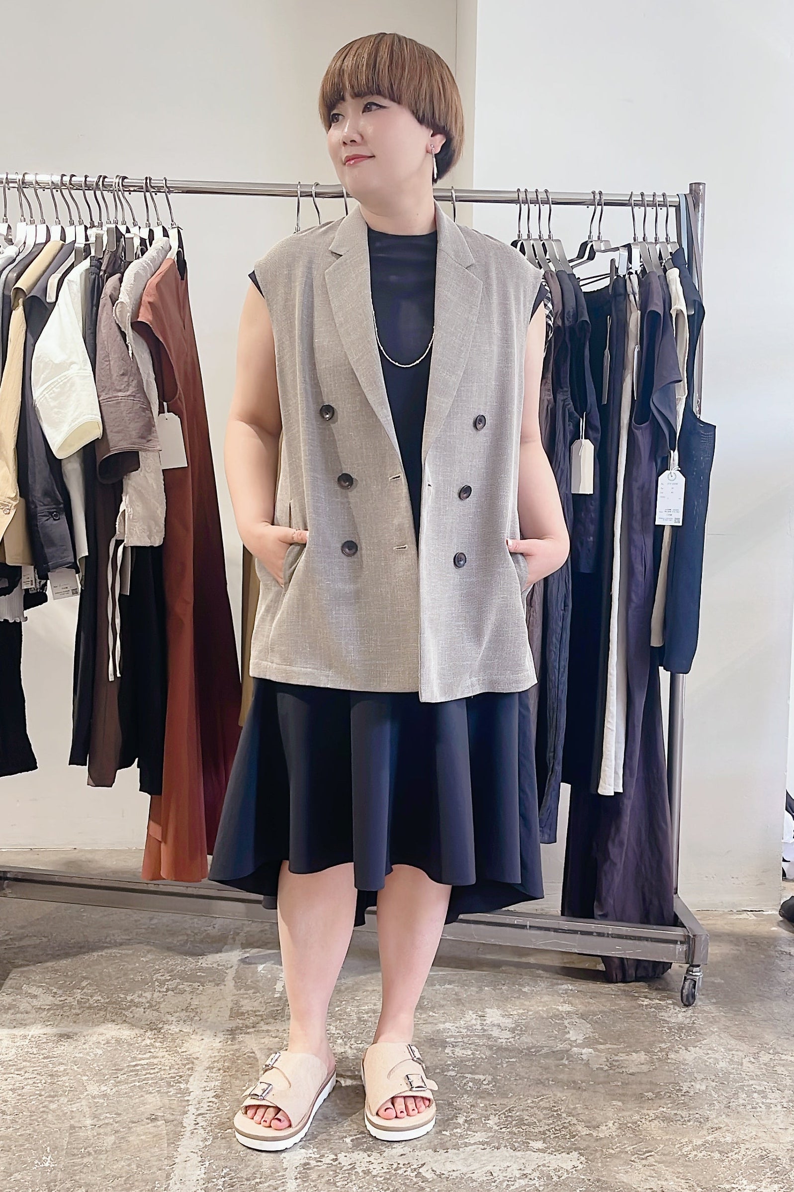 【STELLA CIFFON】ウォーターリペレントタイプライタードレス/ST2-26603