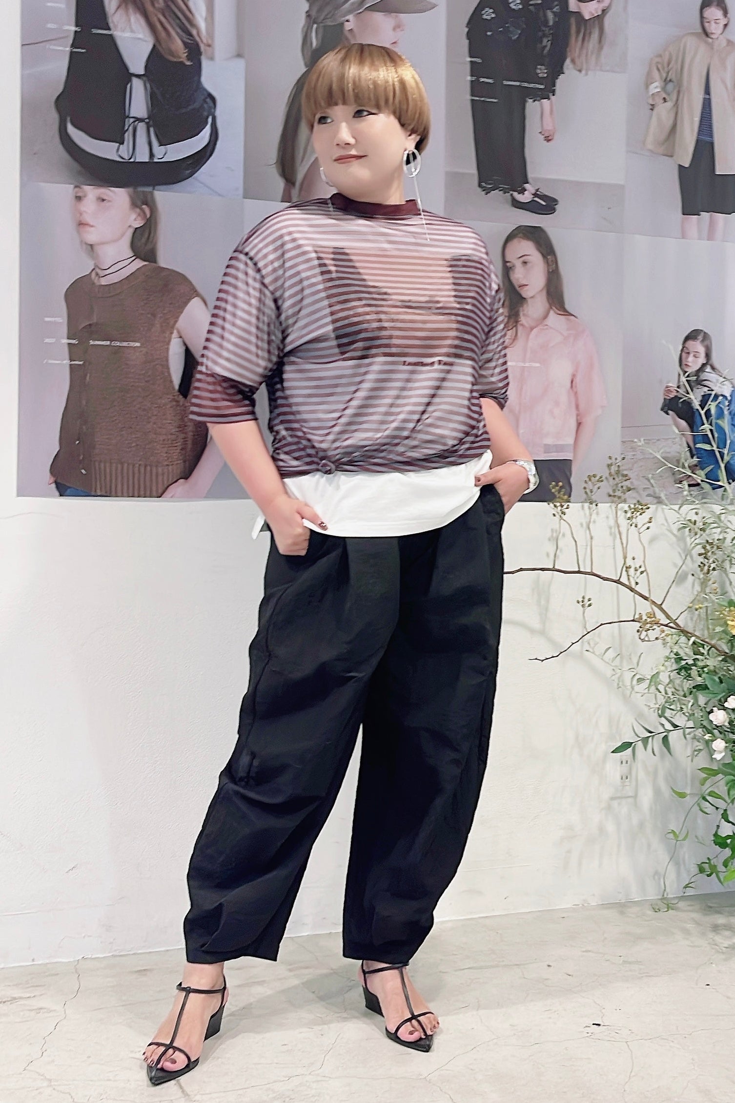【WHYTO.】シアーボーダーT/WHT27HCS4034