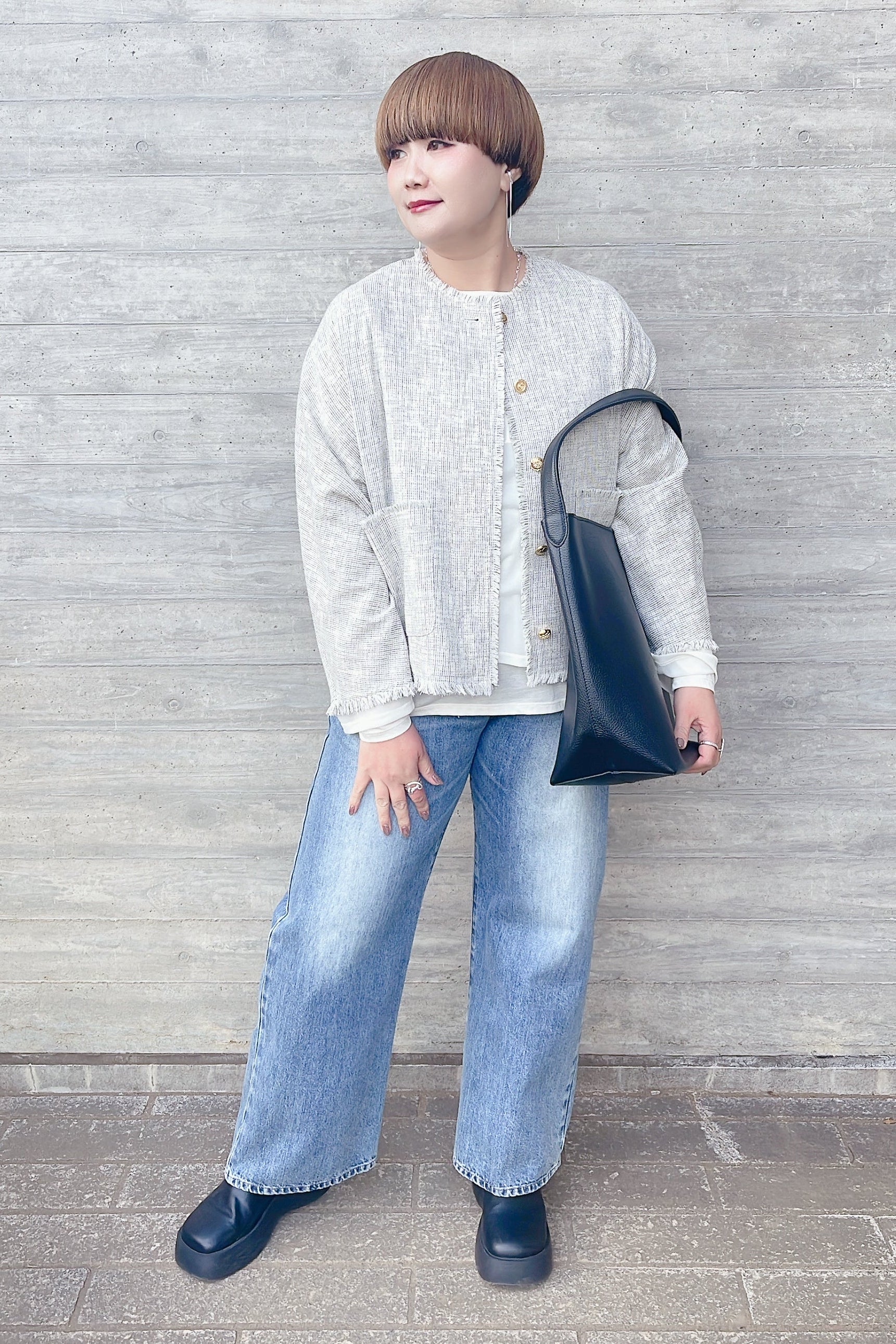 【cafune】ドローストリングルーズデニム/535609