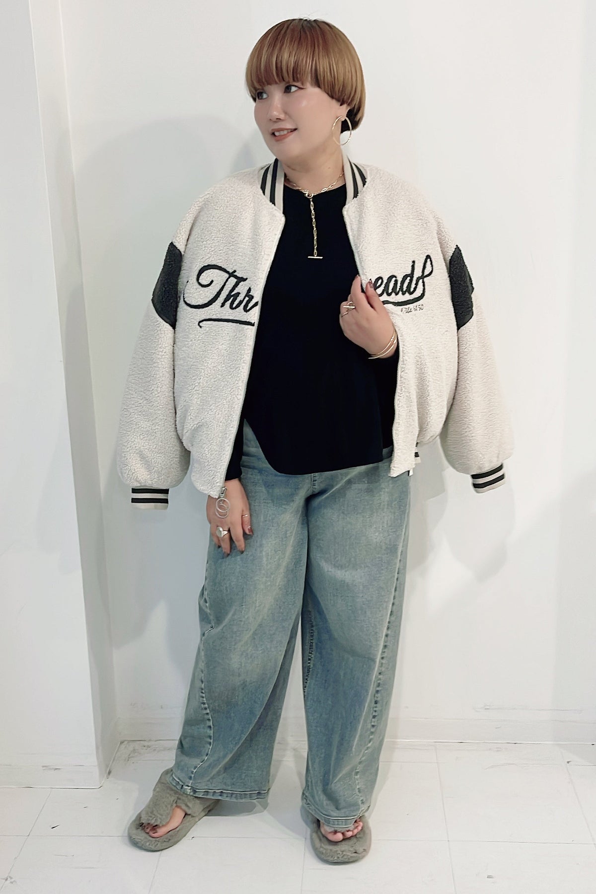 【ayane】無地バレルレッグパンツ(ショート丈)/856763