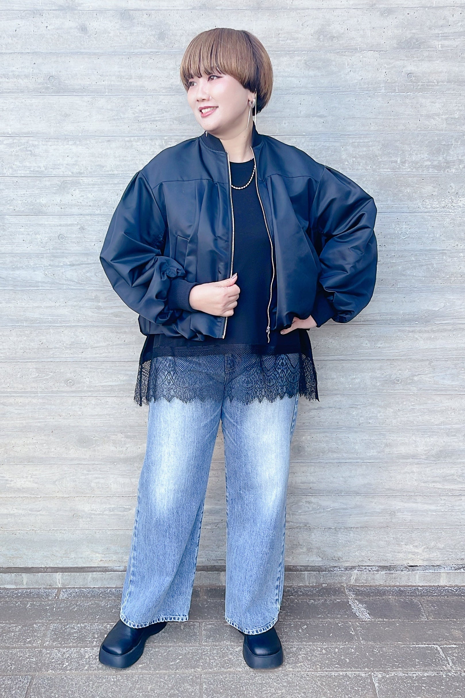 【PASSIONE】ボリューム袖ショート丈MA－1/516408