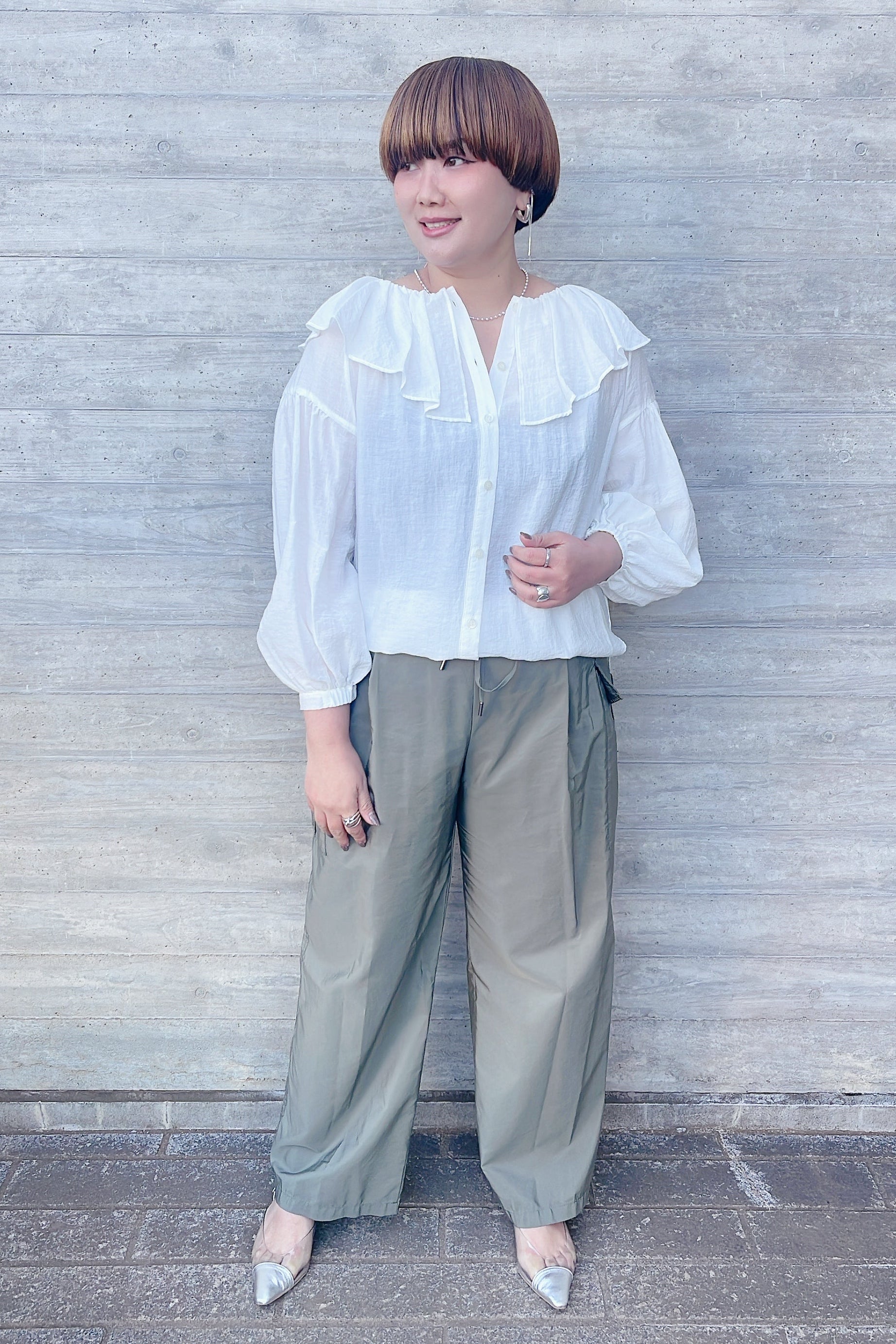 【cafune】コットンキュプラカーゴイージーパンツ/615601