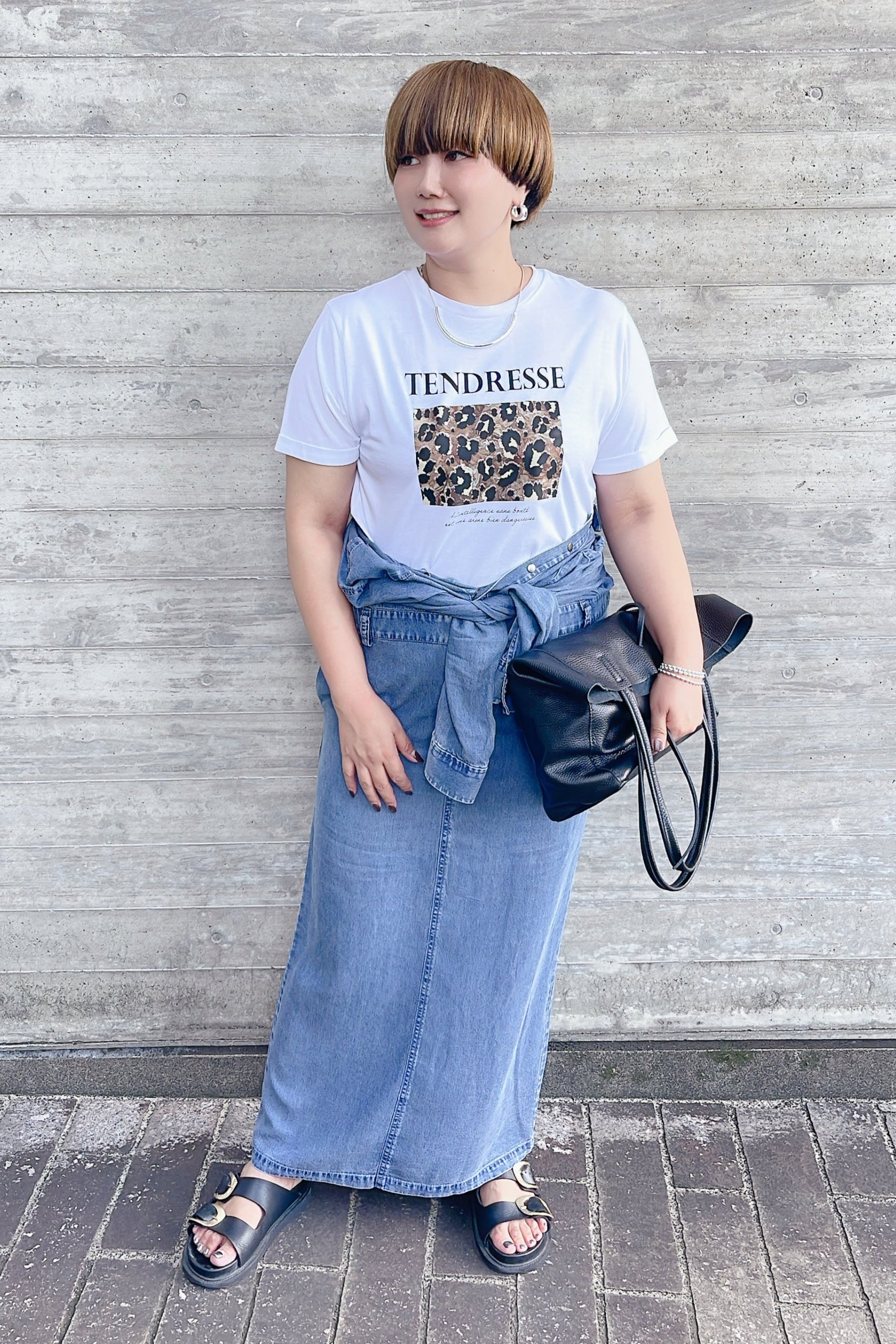 【ROSIEE】レオパード転写Tシャツ/R750303