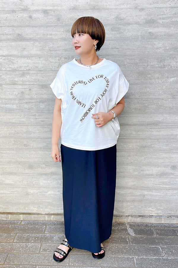 【siro de labonte】ハートタックスリーブTシャツ/R523217