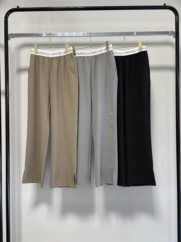 【MARGAUX VINTAGEO】ウエストロゴストレートパンツ/MG PT-27002-S