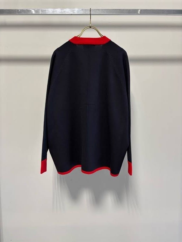 MARGAUX VINTAGEO】バイカラーVネックカーディガン/MG KN-27005-S MARGAUX VINTAGEO】バイカラーVネックカーディガン/MG KN-27005-S