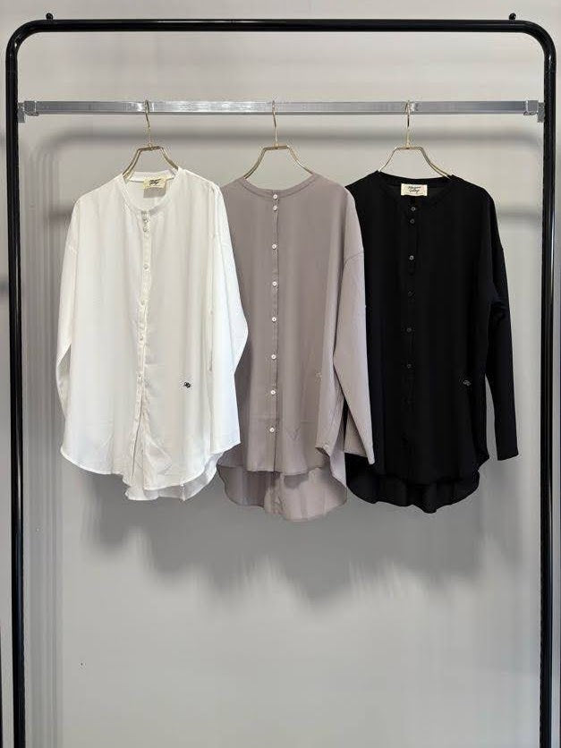 【MARGAUX VINTAGEO】シアーロゴ刺繍ブラウス/MG BL-27020-S