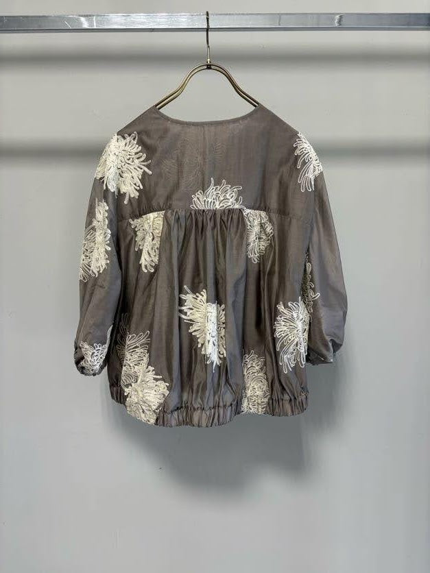【MARGAUX VINTAGEO】刺繡ジップシアーブルゾン/MG JK-27023-S